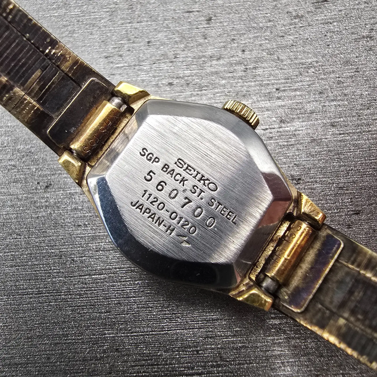 Seiko Hi Beat Watch Women 18mm White Dial Gold Tone Round 1120-0120 Manual Wind10
