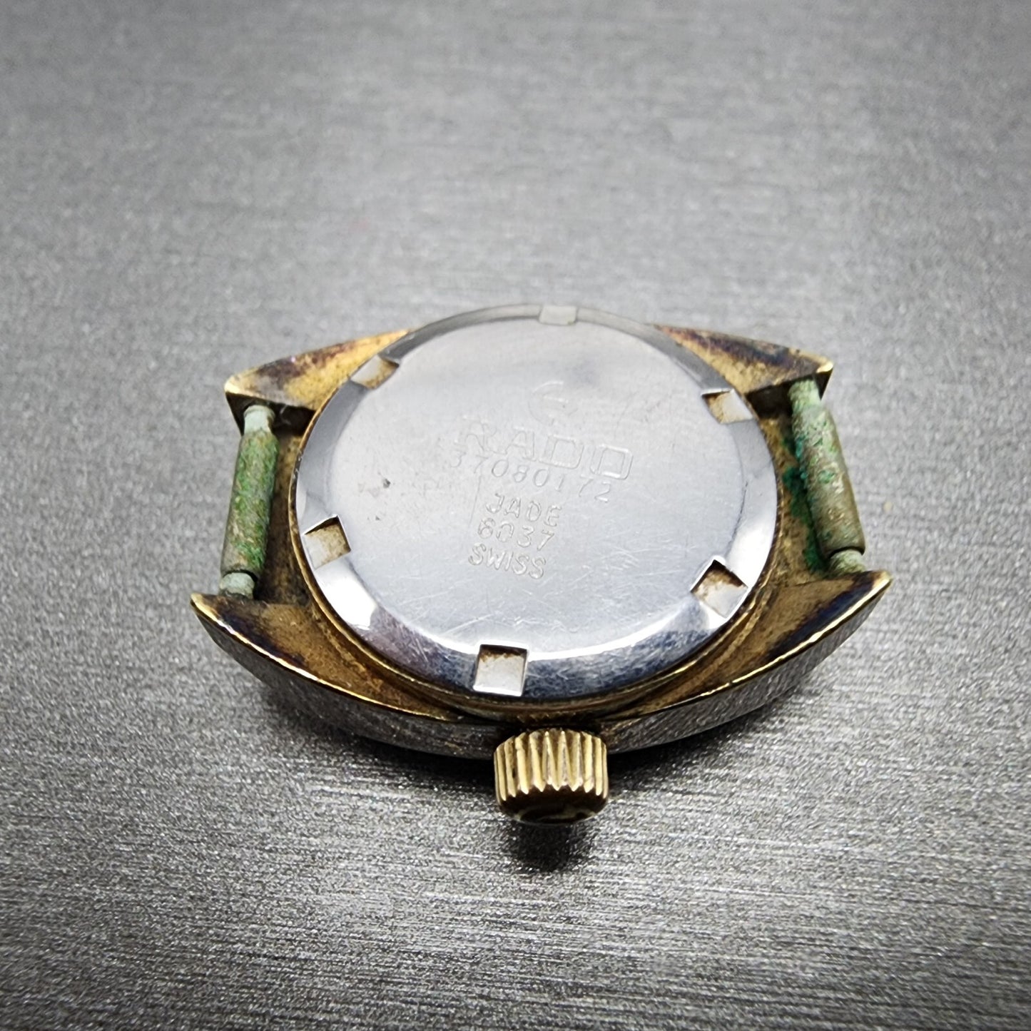 Rado jade Watch Women 19mm Champagne Dial Gold Tone Round Manual Wind Runs