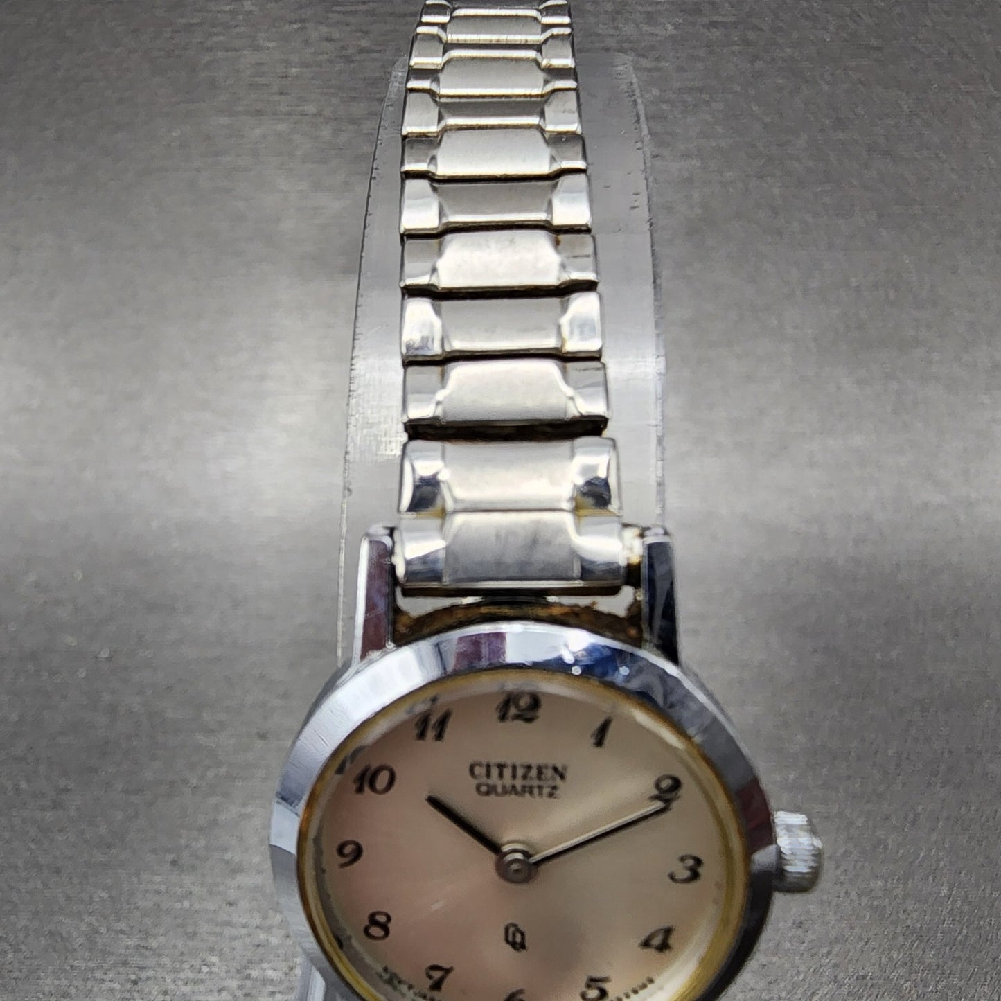 Citizen CQ Watch Women 21mm Silver Dial Silver Tone Round 3220-891236 New Batt