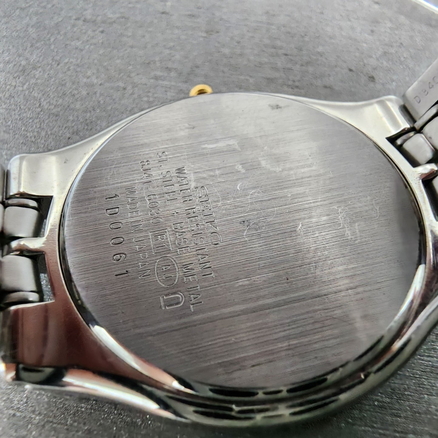 Seiko Dolce Watch Men 34mm Cream Dial Two Tone Round 8j41-6030 New Battery