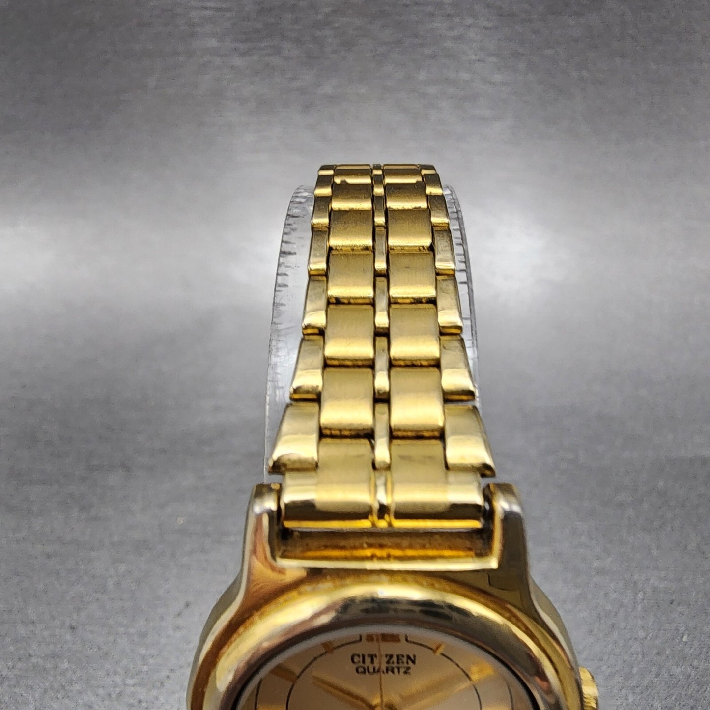 Citizen CQ Watch Women 26mm Champagne Dial Gold Tone Round 6030-075145 New Batt
