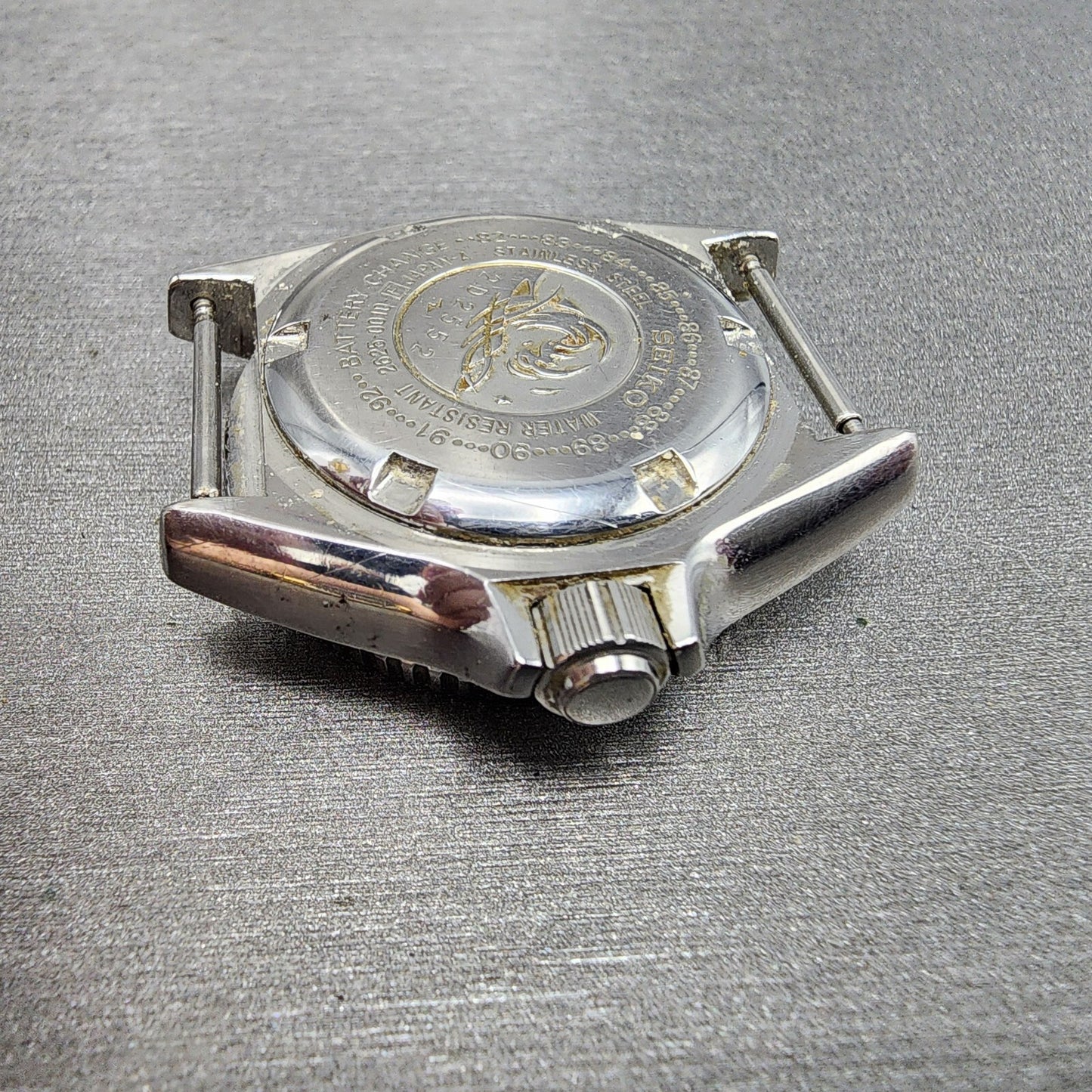 Seiko Diver watch Women 33mm Orange Dial silver Tone Date 2625-0010 New Battery
