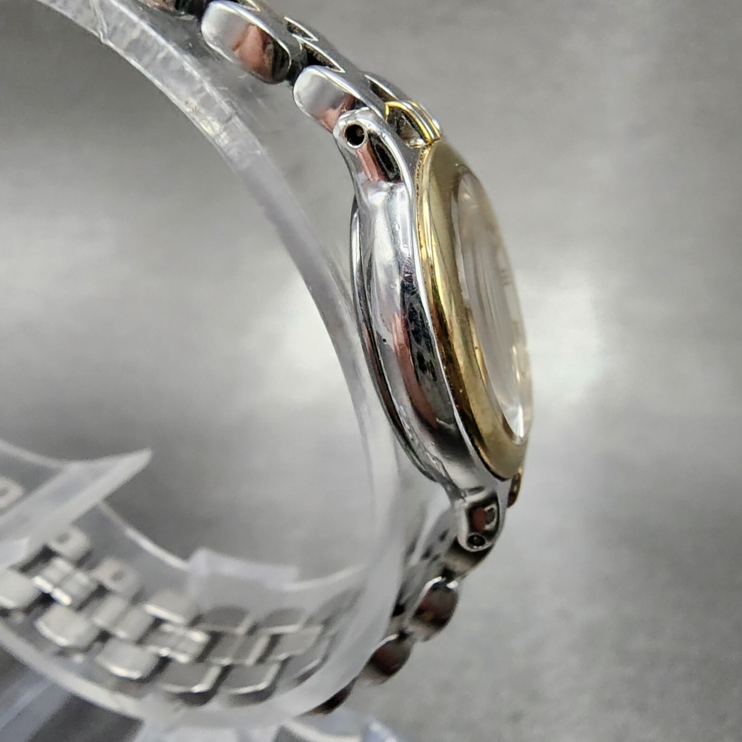 Seiko Lucent Watch Women 22mm Cream Dial Two Tone 1f21-0g80 New Battery