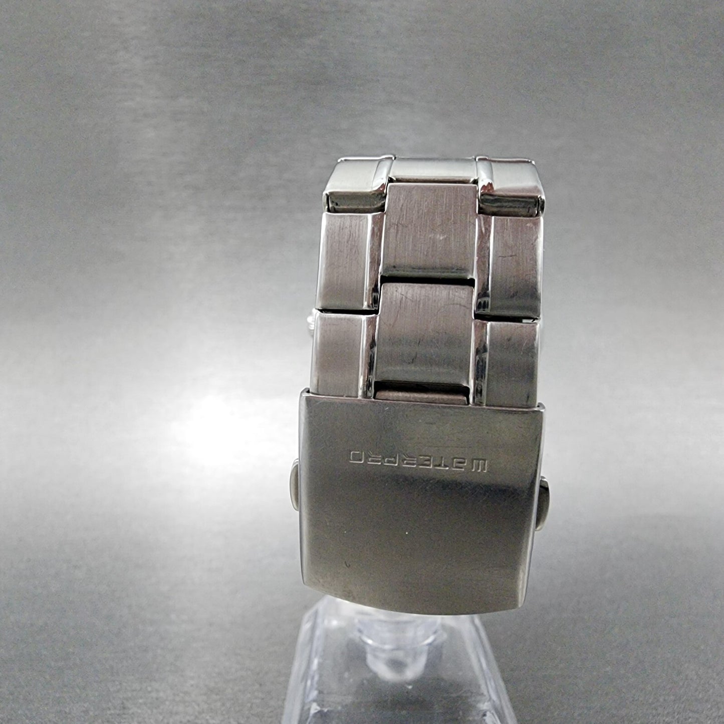 Guess Chronograph Watch Men 42mm Black Dial Steel Round U12505G1 New Battery