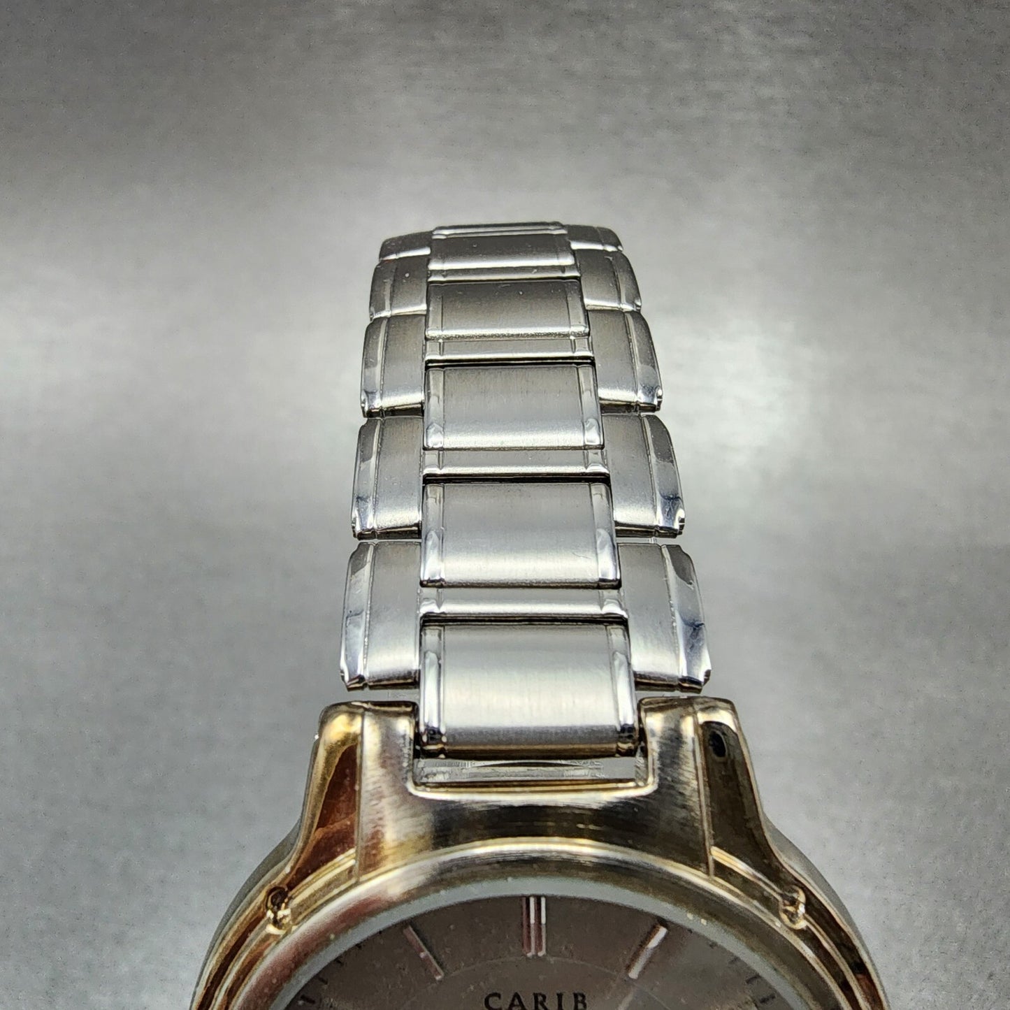 Seiko ALBA Carib Watch Men 35mm Gray Dial Silver Tone Round V742-8030 New Batt