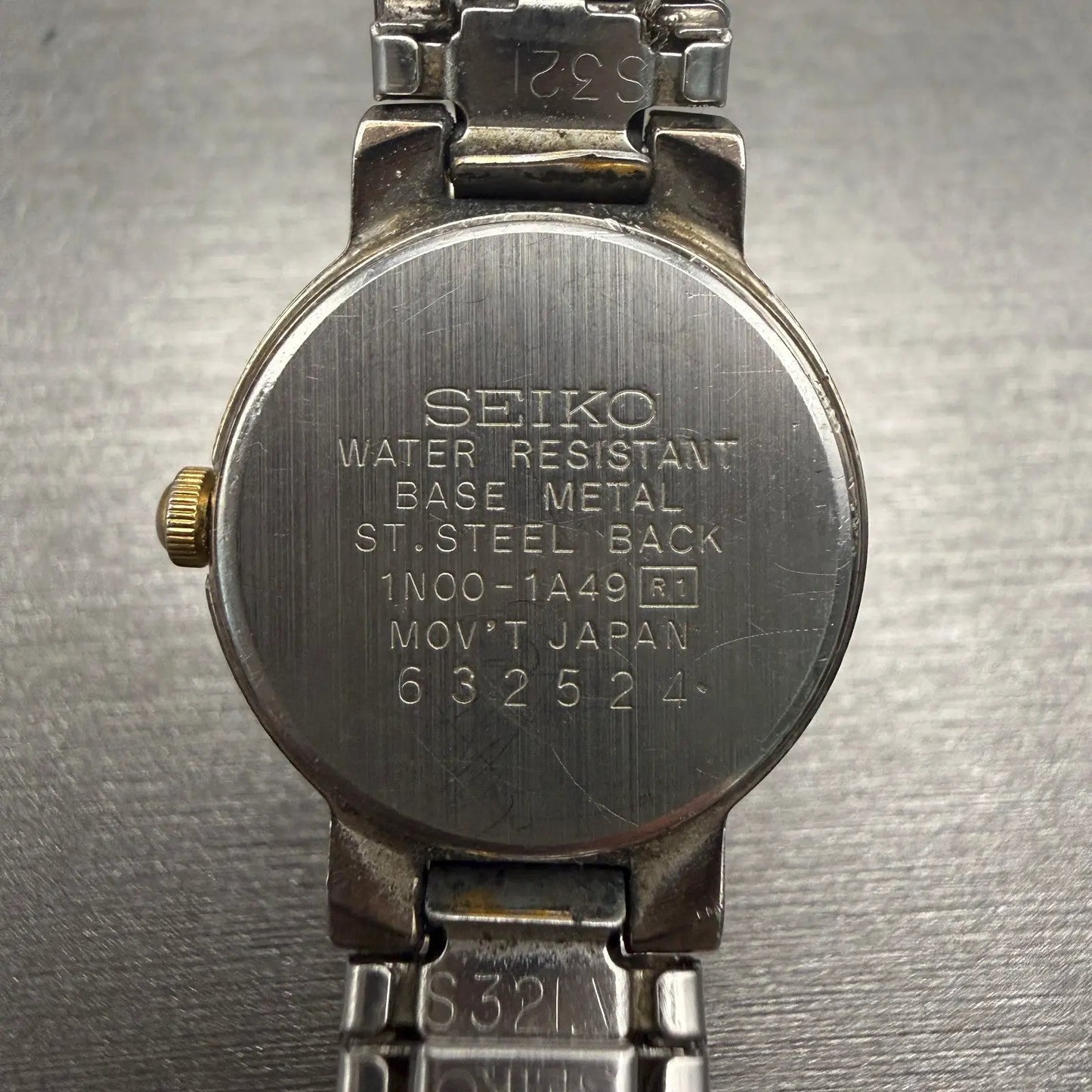Seiko Watch Women 20mm Silver Dial Two Tone Round 1N00-1A49 Vintage New Battery10