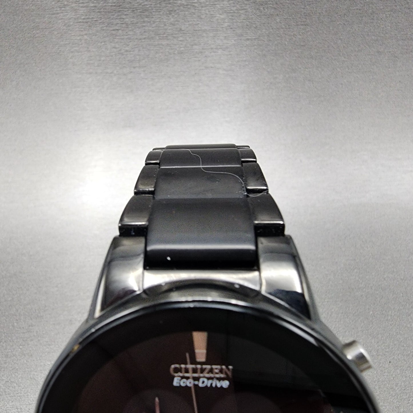 Citizen Eco-Drive Axiom Chronograph Watch Men 43mm Black Dial Black Tone Runs