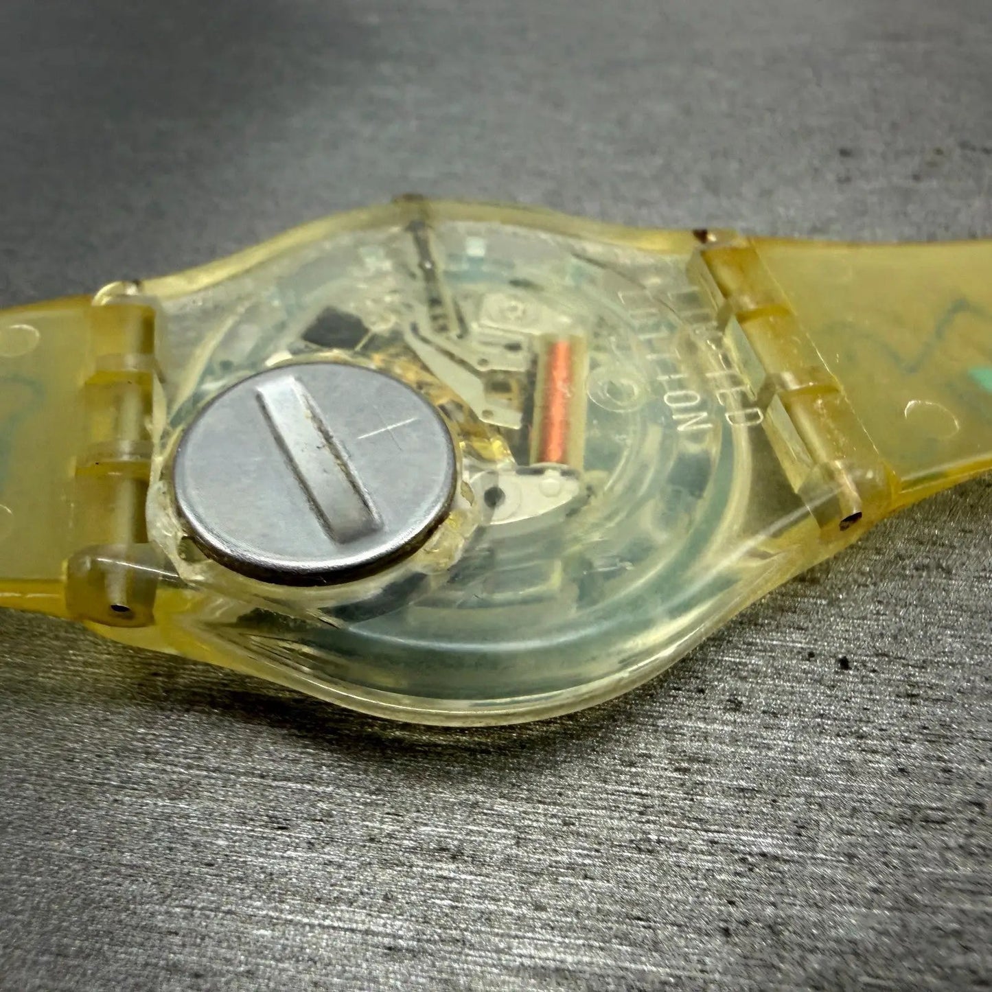 Swatch Flowers Watch Unisex 34mm White Dial Clear Case GK207 Round New Battery12