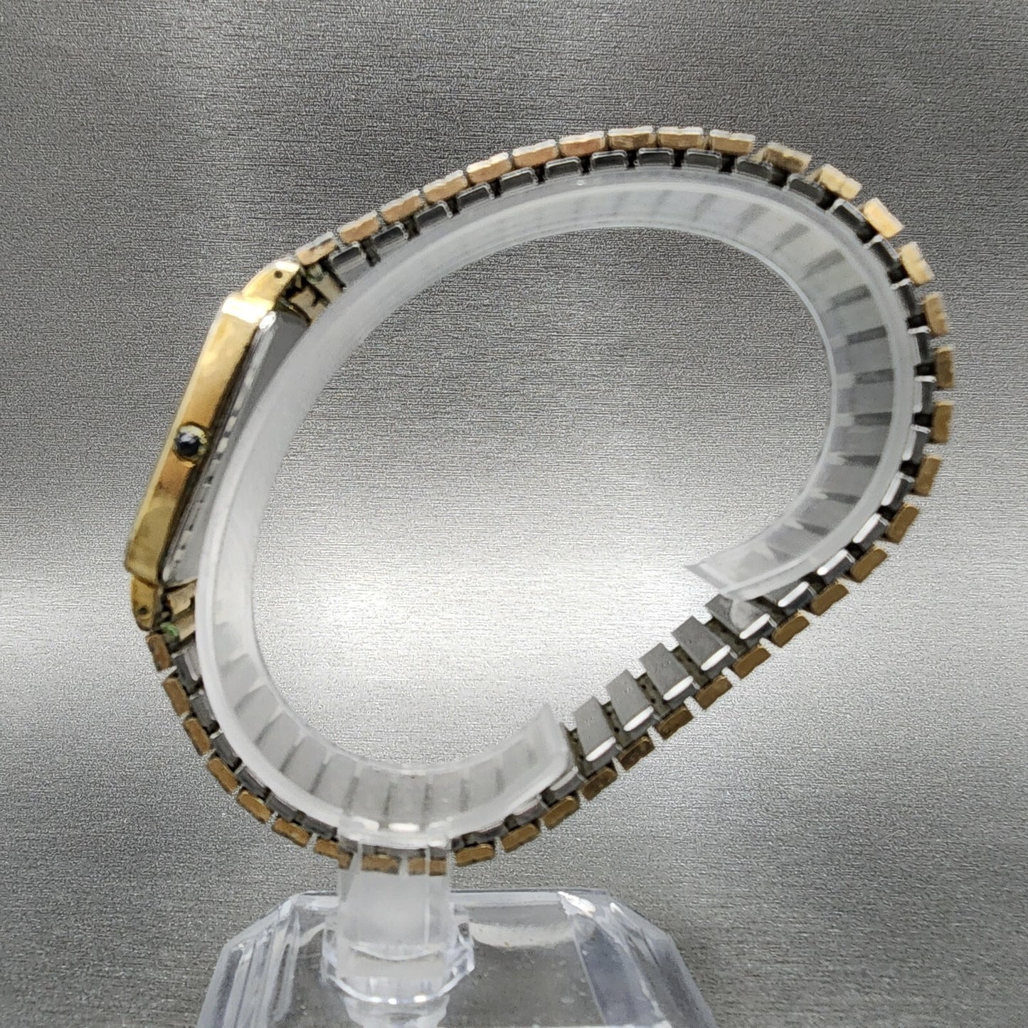 Pulsar Tank Watch Men 26mm Champange Dial Gold Tone Rectangle Y100-5869 PARTS