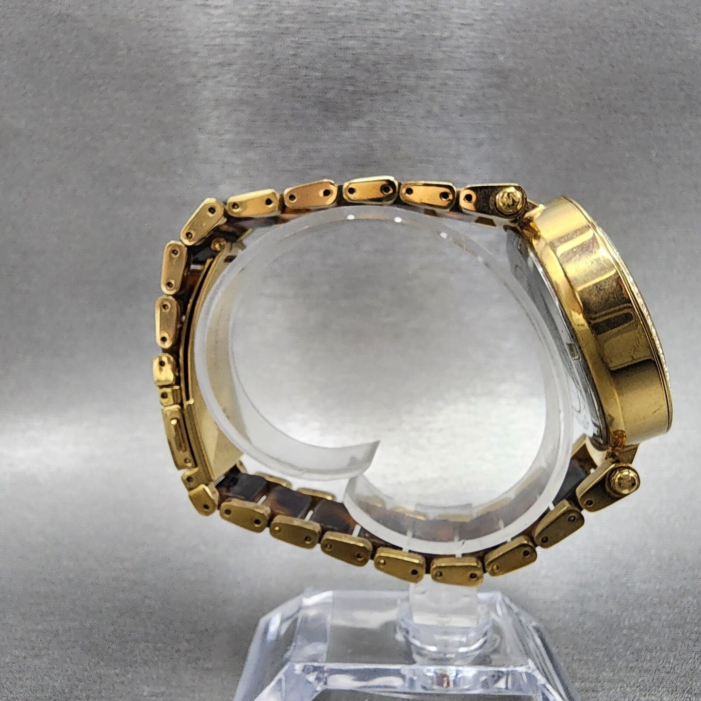 Michael Kors Parker Watch Women 39mm Champagne Dial Gold Tone Date New Battery