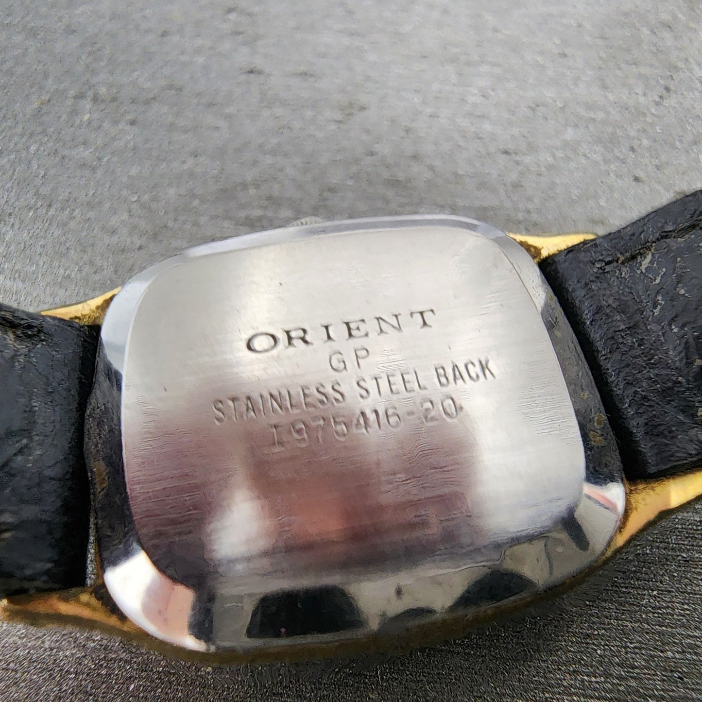 Orient Tank Watch Women 20mm Champagne Dial Gold Tone Rectangle New Batt