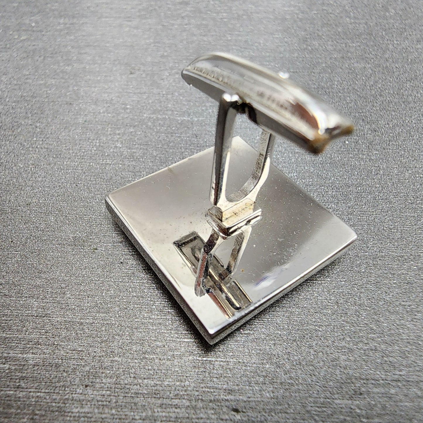 VTG Endura Cuff Link Watch Silver Tone White Dial Manual Wind PARTS