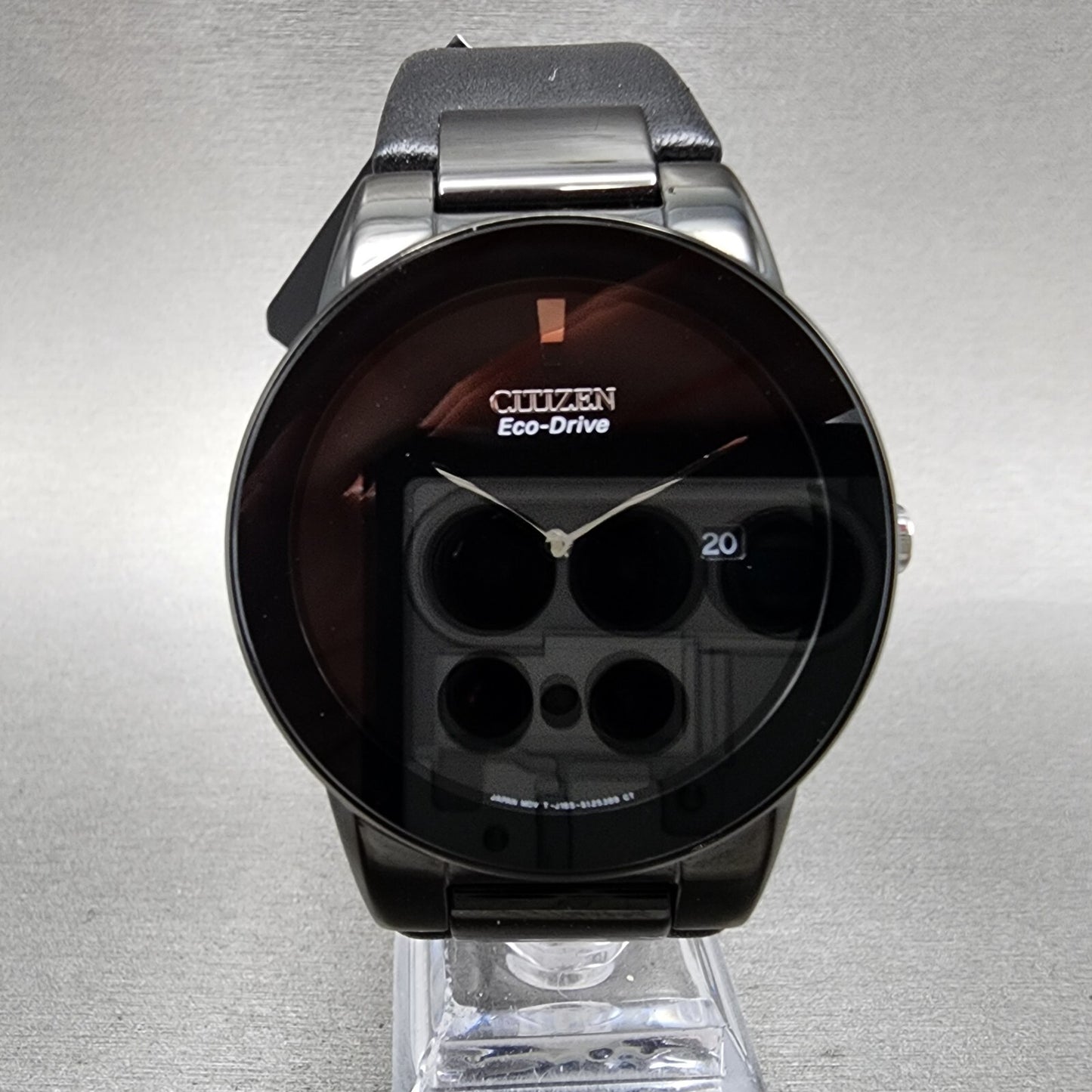 Citizen Eco-Drive Axiom Watch Men 40mm Black Dial Black Tone Leather Date Works
