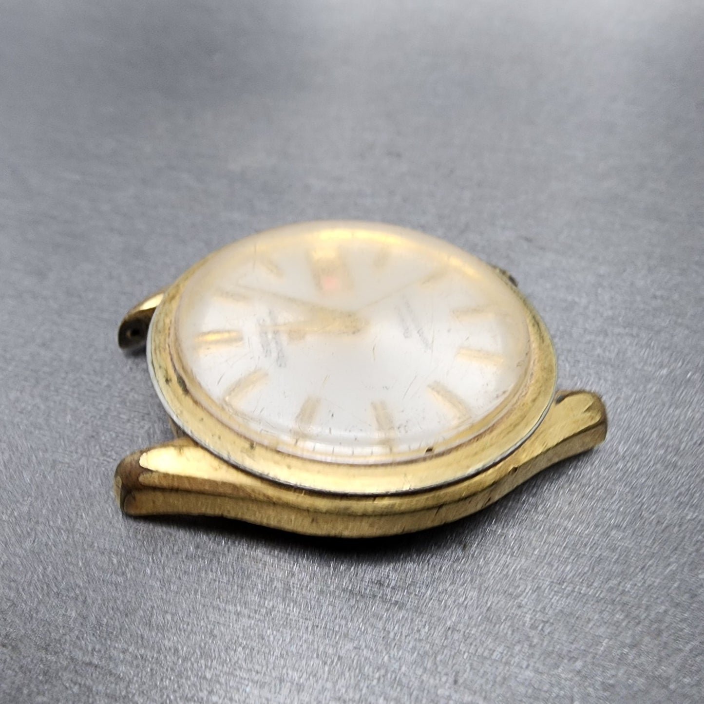 Seiko Sportsmatic 5 Deluxe Watch Men 38mm Silver Dial Gold Tone 7619-9010 PARTS