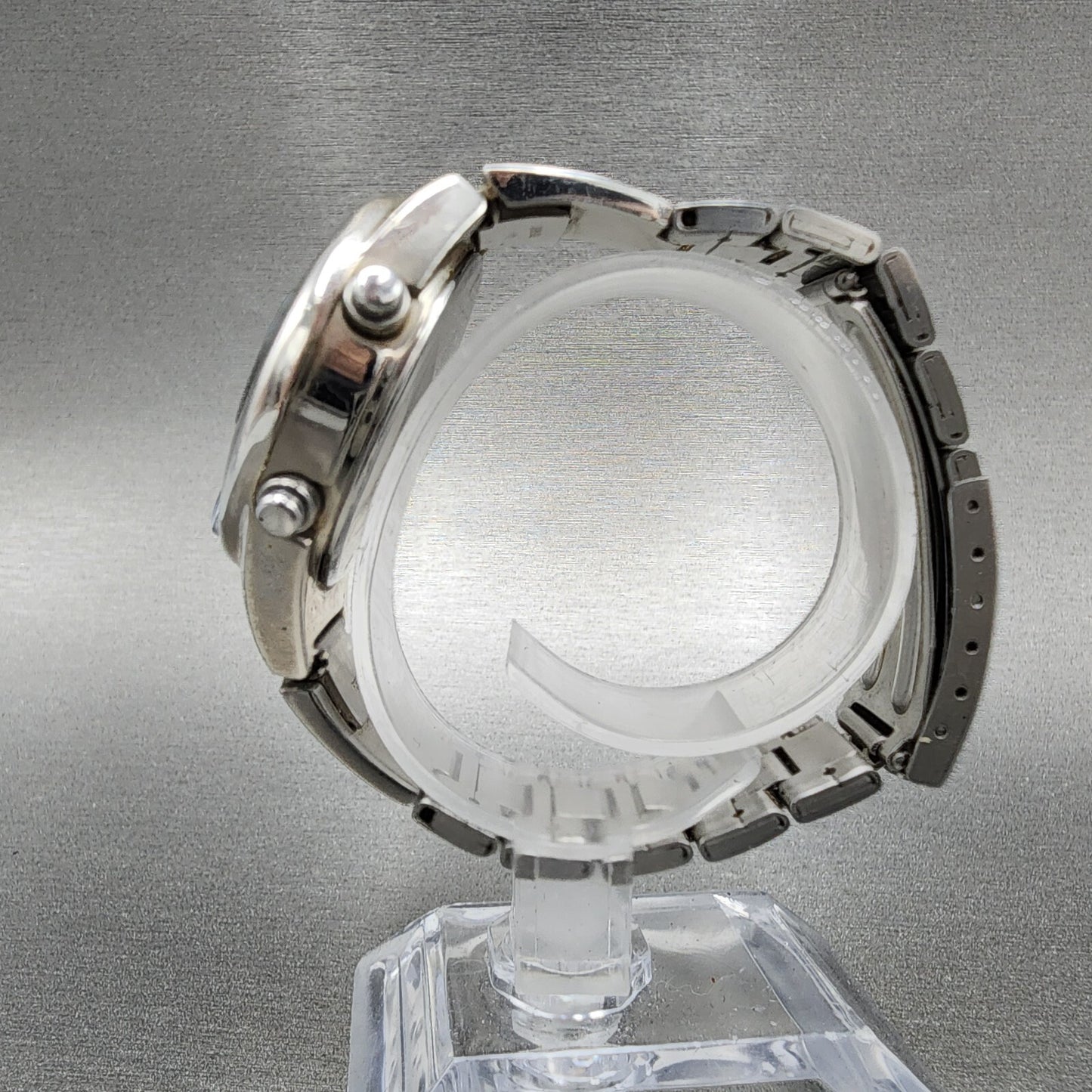 Seiko Alba Spoon Watch Men 36mm Digital Silver Tone W620-4140 New Battery