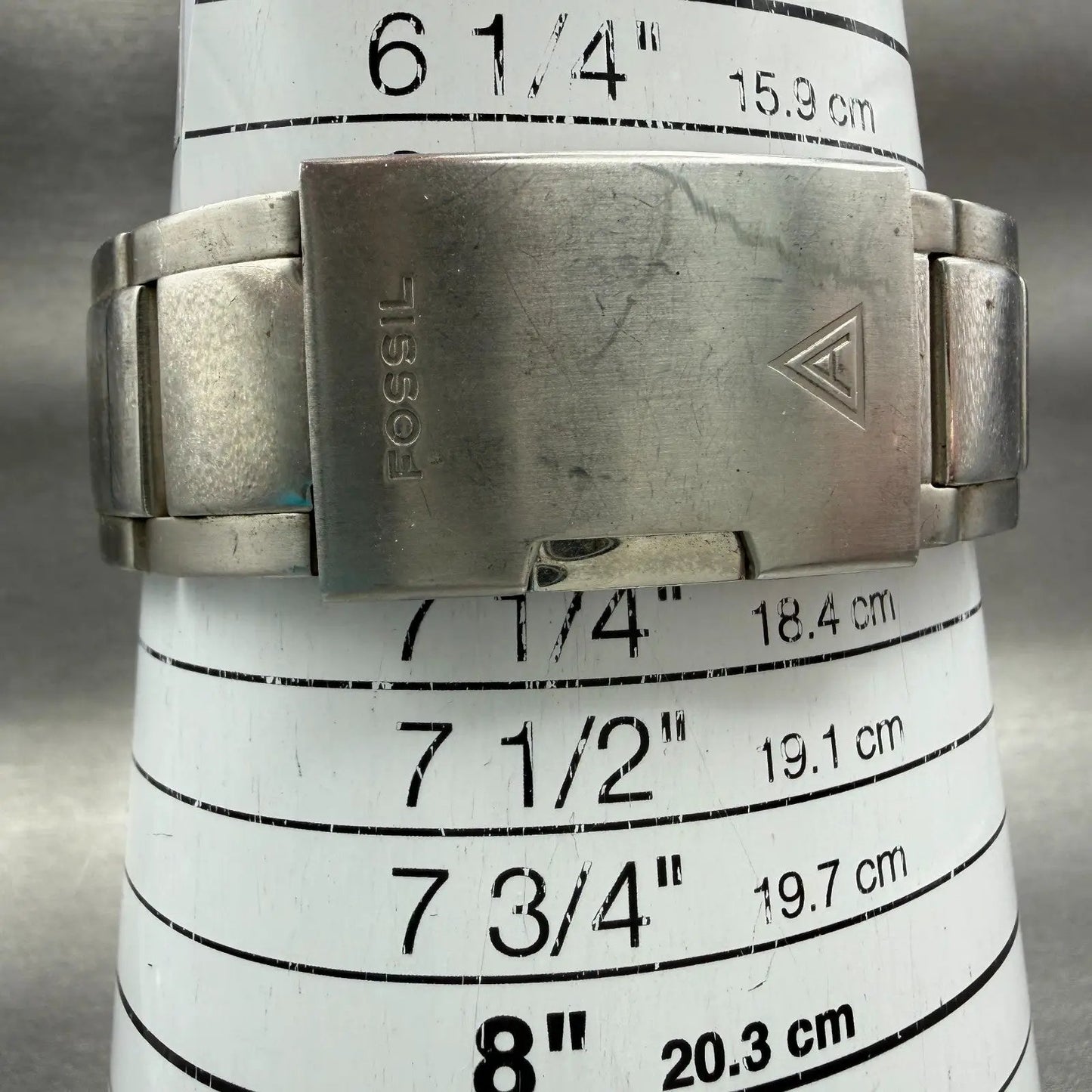 Fossil Arkitekt Watch Men 31mm Gray Dial Steel Date Rectangle FS2991 New Batt10