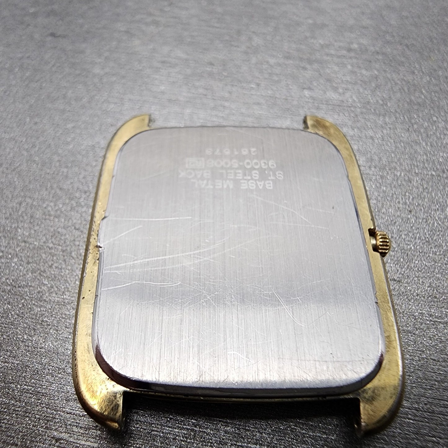 Seiko Lassale Tank Watch Women 27mm Gold Dial Gold Tone Rectangle New Battery