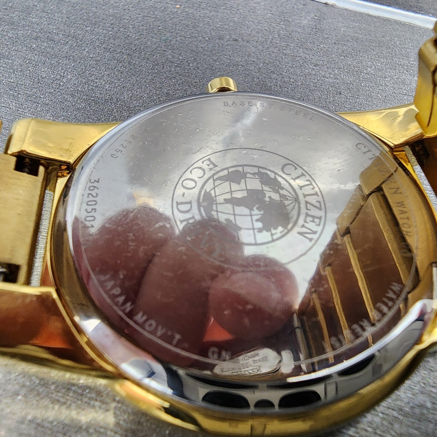 Citizen Axiom Eco-Drive Watch Men 40mm Black Dial Gold Tone Date Round Runs