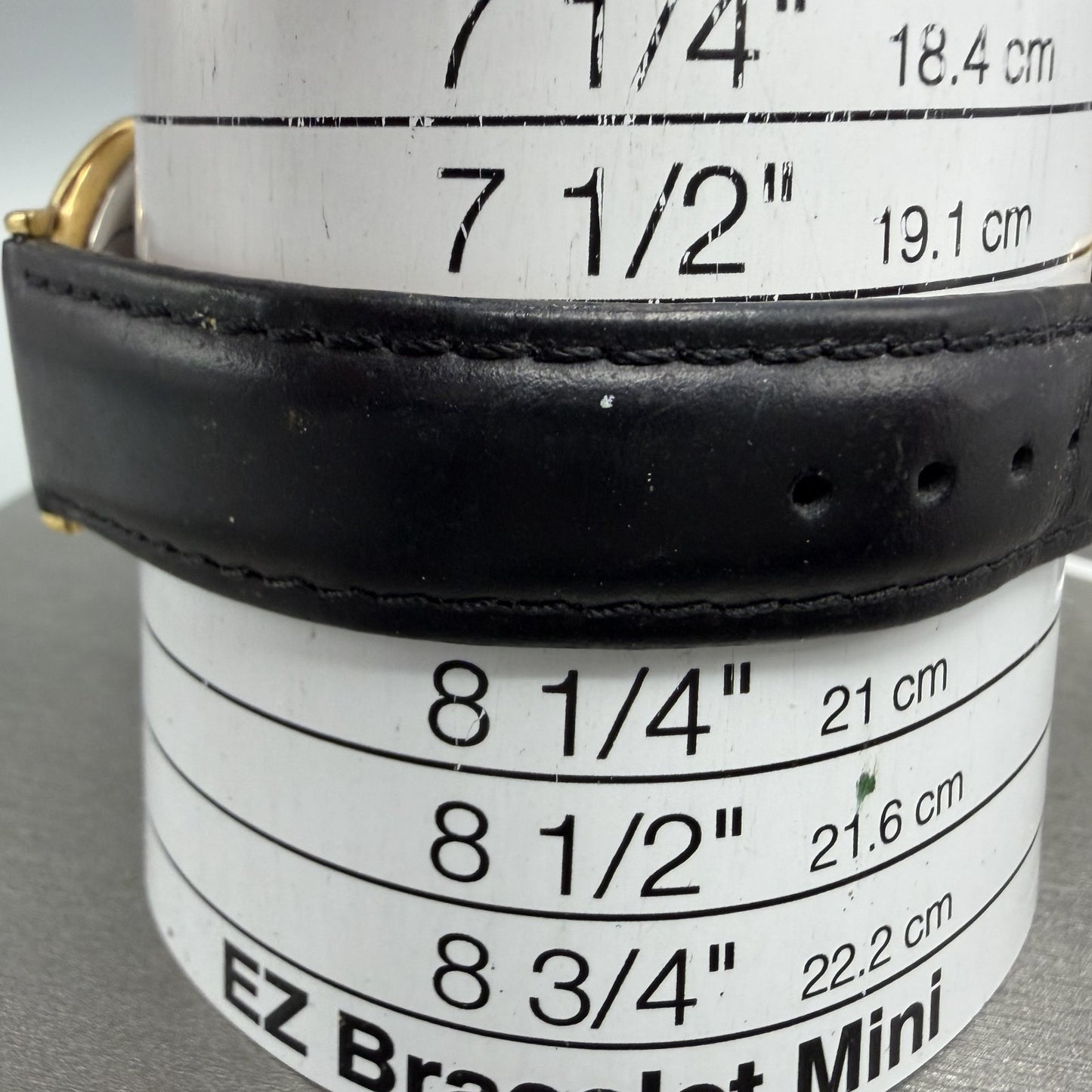 Movado Watch Men 34mm Gold Dial Gold Tone Round 87-E4-0885 Leather New BatteryAB10