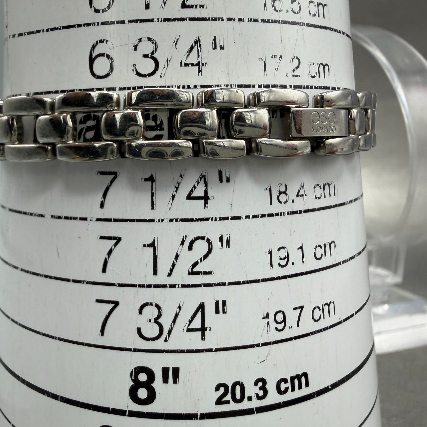 ESQ Movado Watch Women 24mm White Dial Silver Tone Round ES453145641 New Battery10