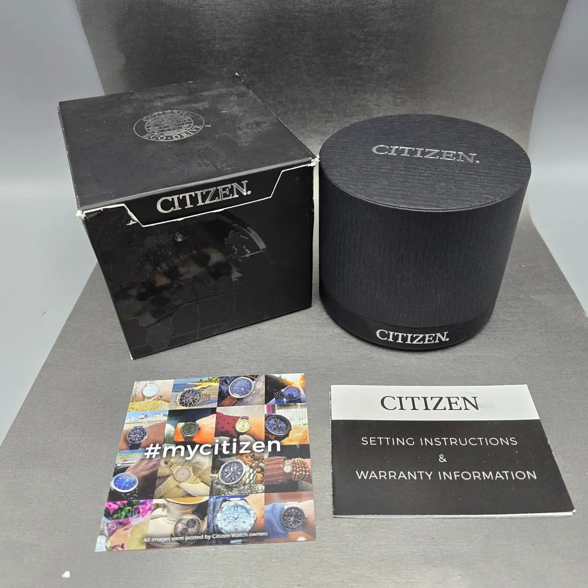 Citizen Chandler Eco-Drive Watch Men 41mm Silver Dial Gold Date AW1372-81A WBox10