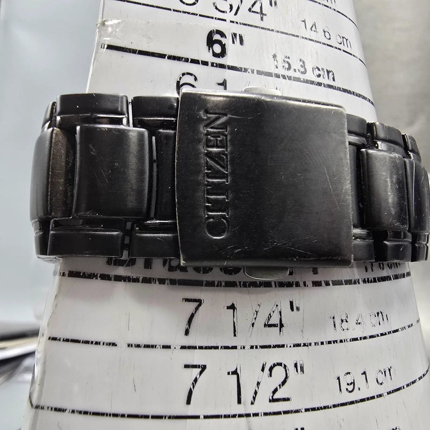 Citizen Eco-Drive Chronograph Watch Men 43mm Black Dial Titanium Date CA0265-59E10