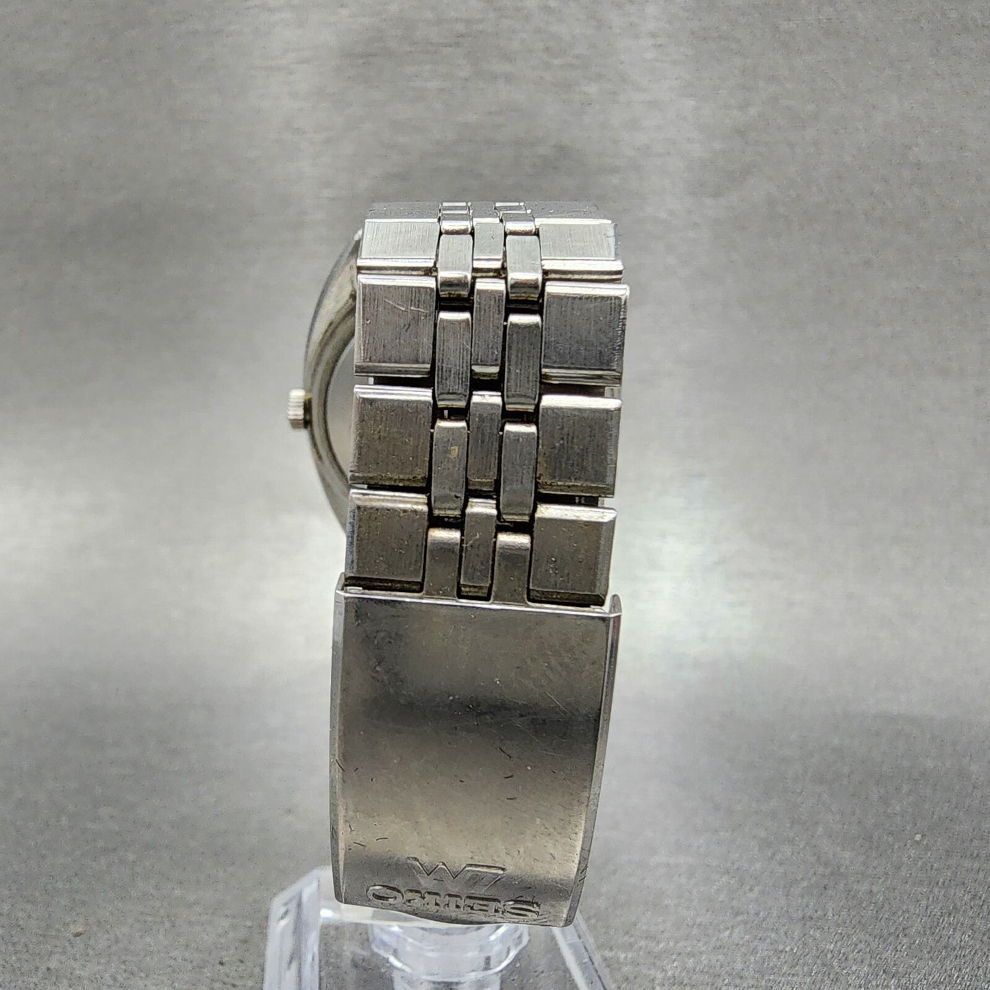 Seiko Lordmatic Watch Men 36mm Gray Dial Steel Daydate Cushion 5606-7140 Runs