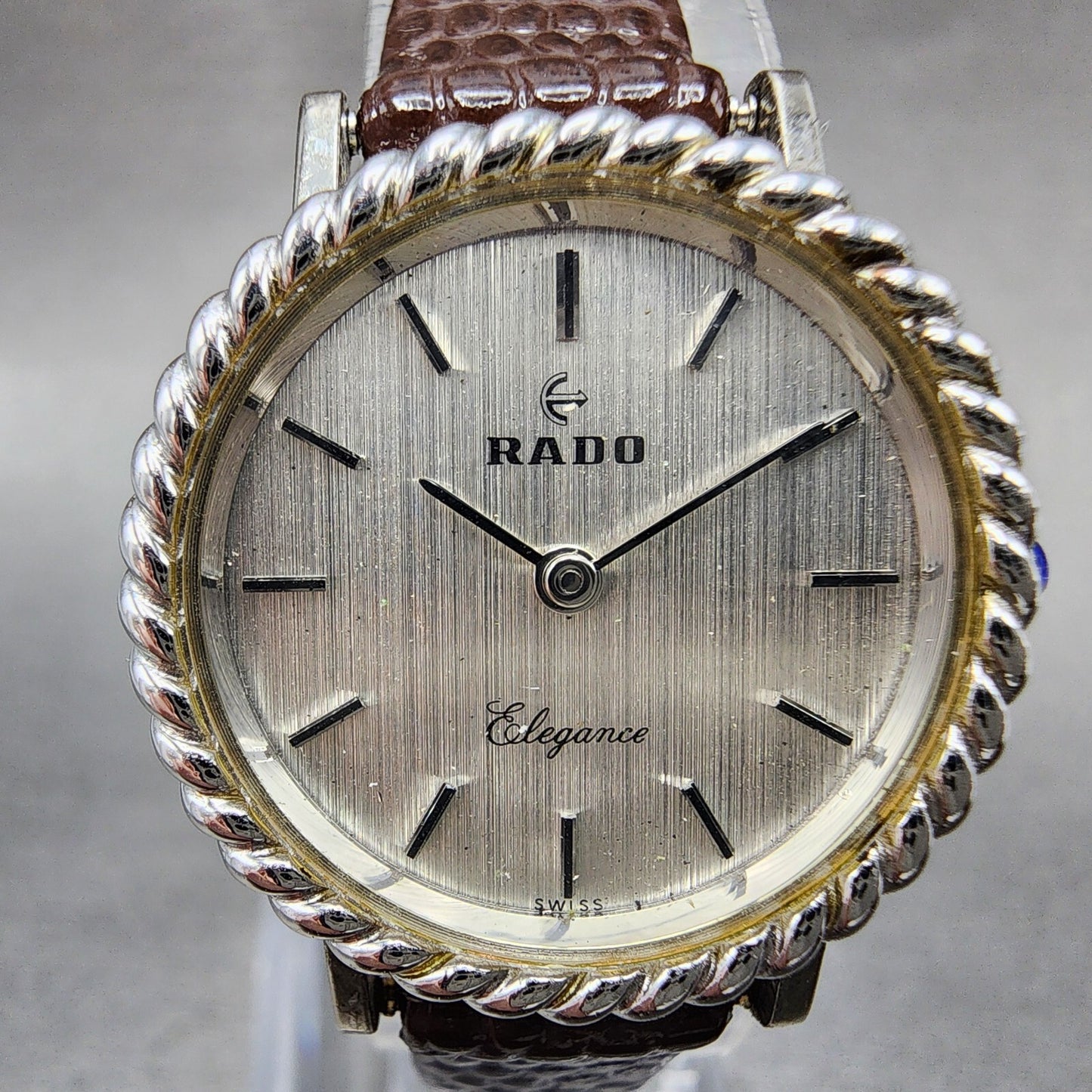 Rado Elegance Watch Women 23mm Silver Dial Steel Manual Wind Runs Vintage
