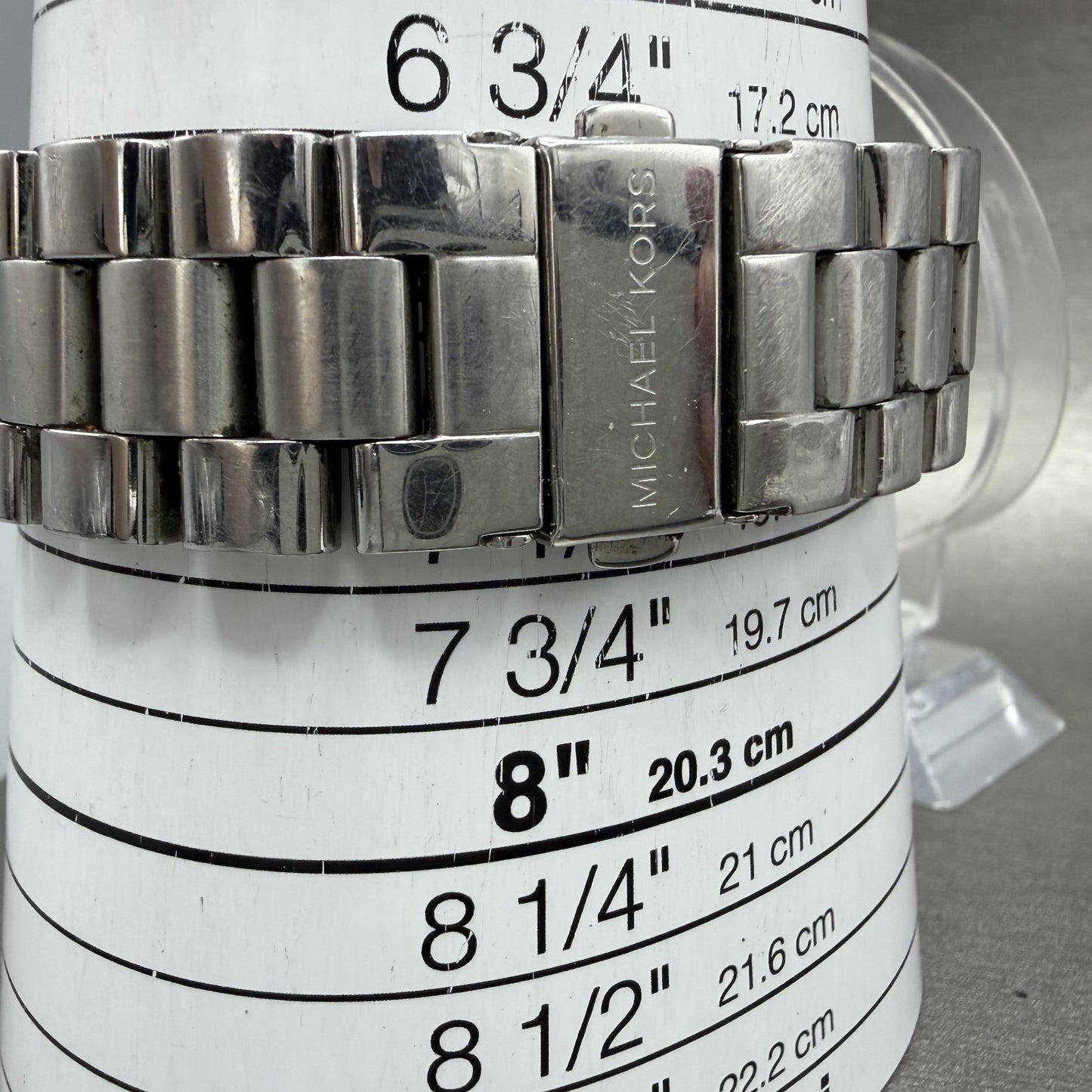 Michael Kors Runway Chronograph Watch Women 38mm Silver Dial Silver Tone New Bat10