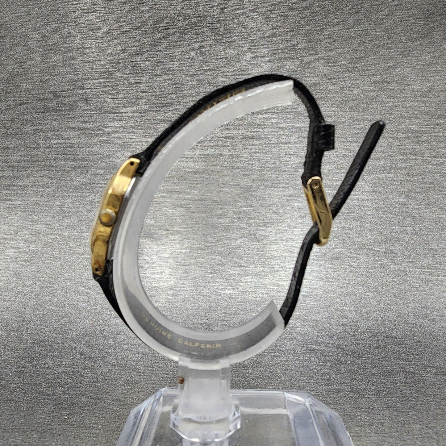 Seiko Watch Women 16mm Gold Dial Gold Tone Octagon 2C20-5769 New Battery