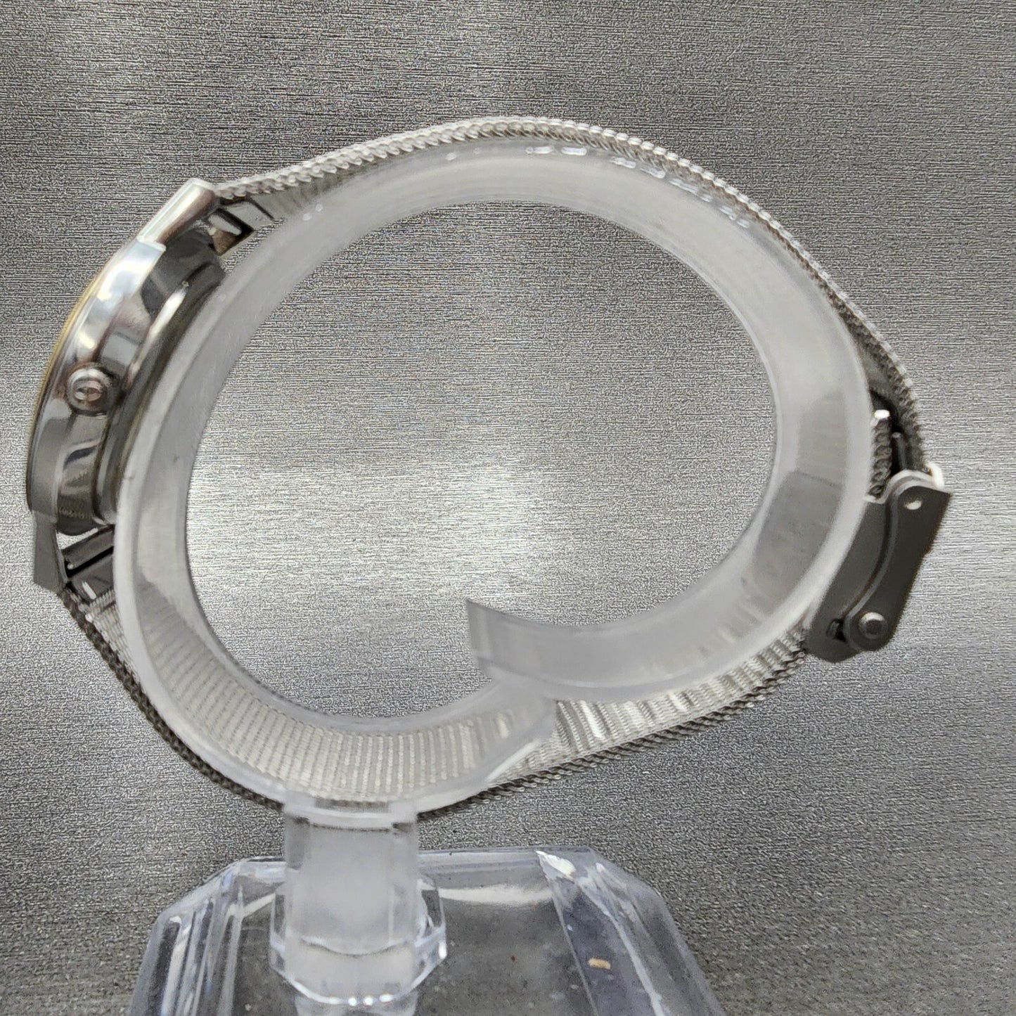Skagen Grenen Watch Women 28mm Silver Dial Steel Date Mesh Band New Battery