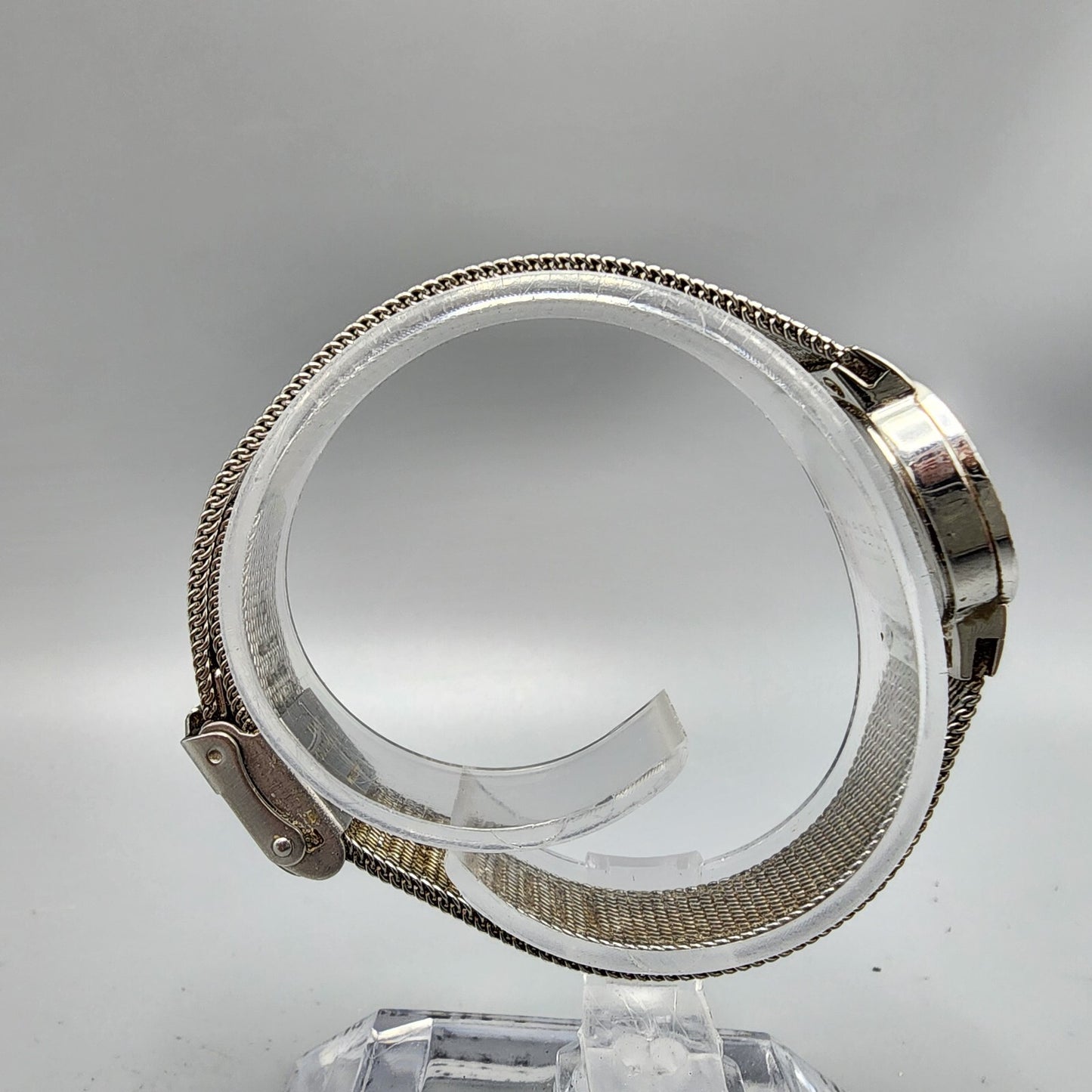 Skagen Steel Watch Women Silver Tone MOP Dial 19mm Round 590SSSMPCR New Battery