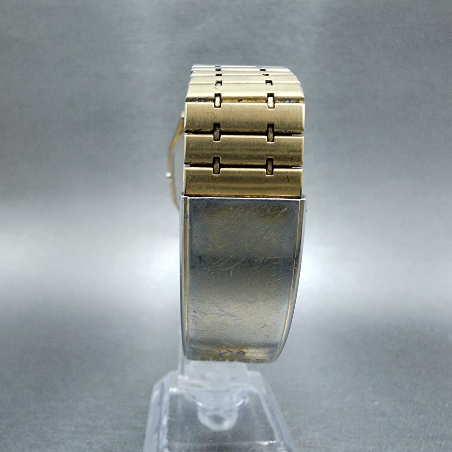 Seiko SQ Tank Watch Men 31mm Gold Dial Gold Tone Daydate 8123-5189 PARTS