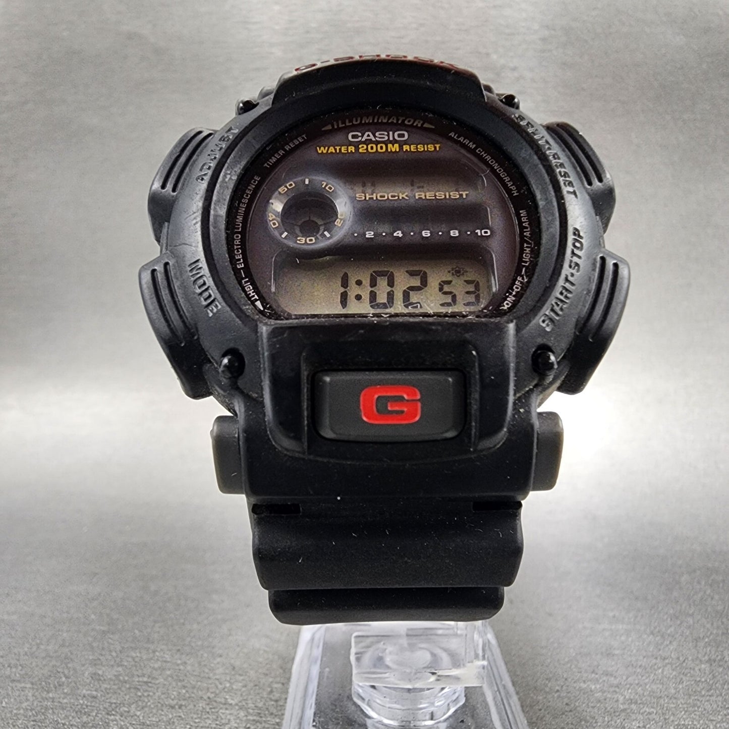 Casio G-Shock DW-9000 Watch Men 44mm Digital Black Tone Alarm Chrono New Battery