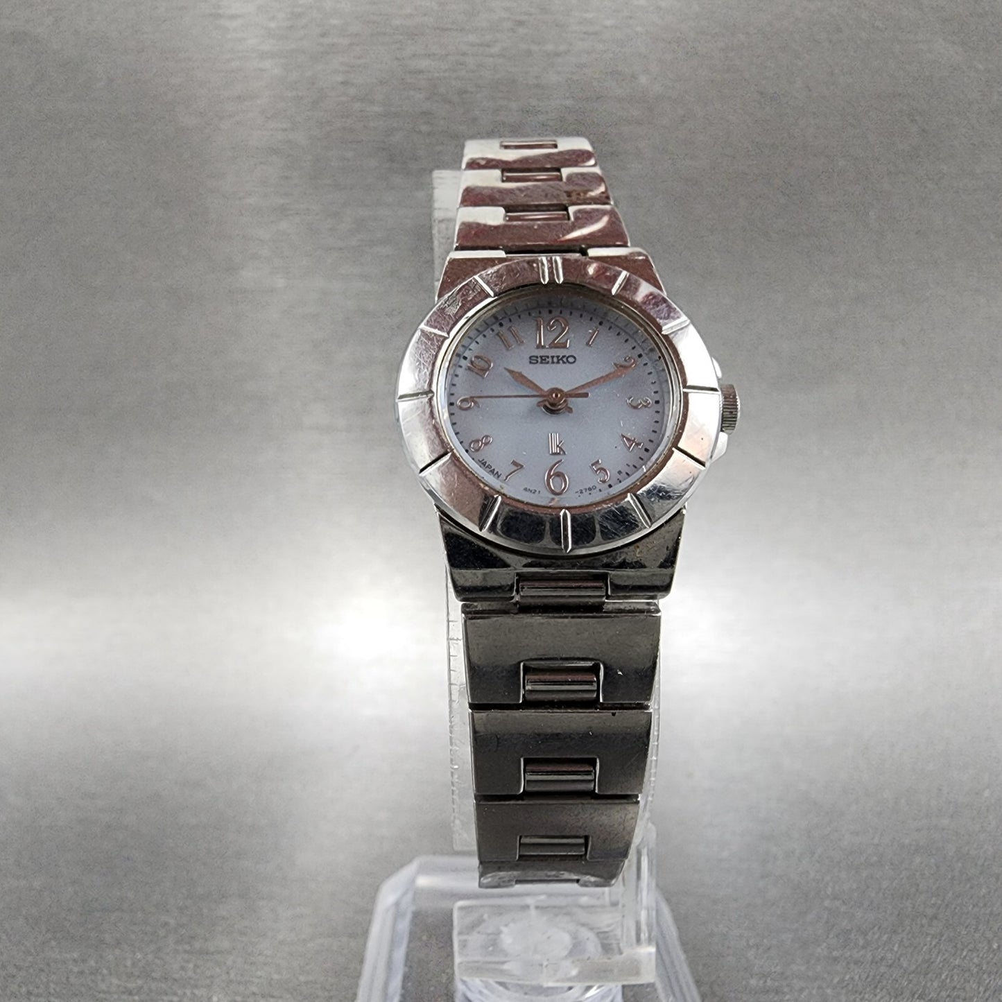 Seiko Lukia Watch Women 22mm Blue Dial Stainless Steel Date Round New Battery