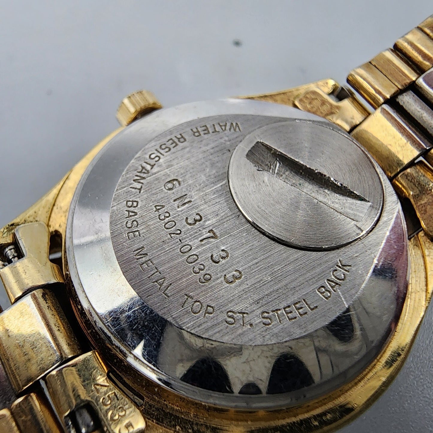Vintage Seiko SQ Watch Women Gold Tone Black Dial Date 4302-0039 New Battery