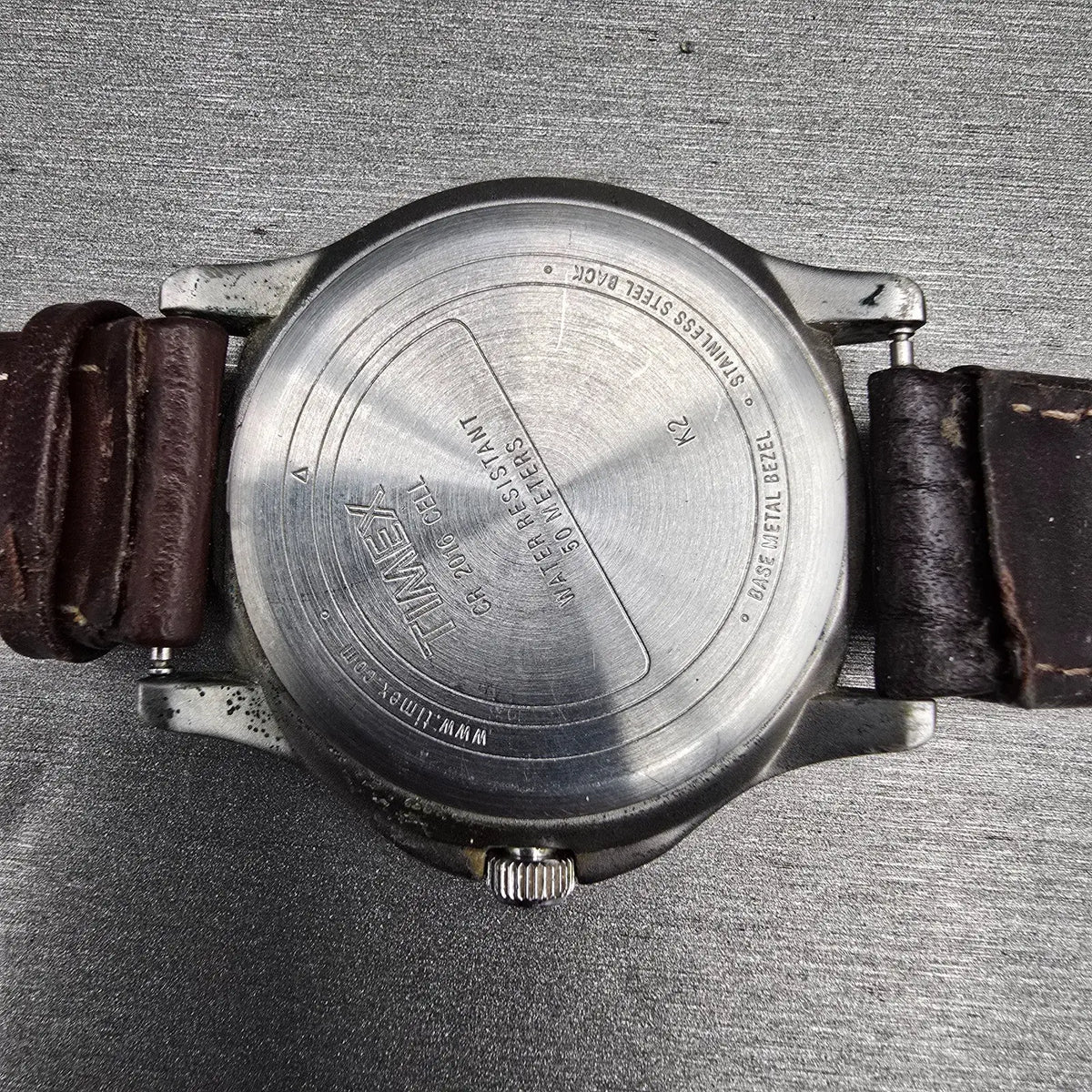 Timex Expedition Watch Men 39mm White Dial Silver Tone Date Round New Battery 8910