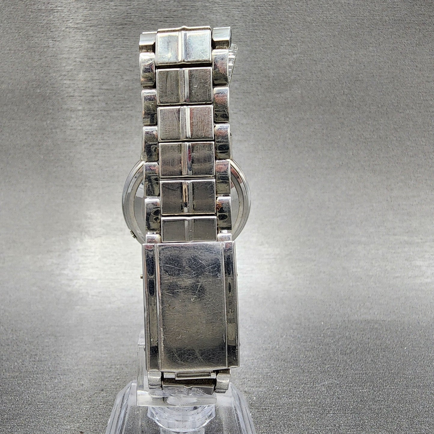Seiko Seikomatic Watch Men 36mm Silver Dial Silver Tone J13044 Runs READ!!!