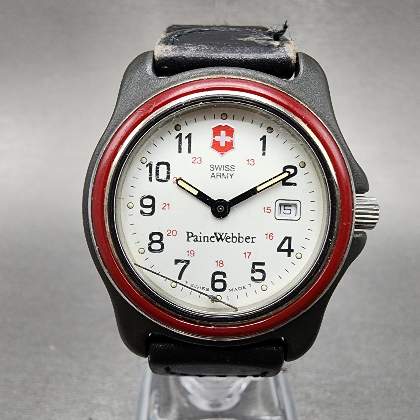 Victorinox Swiss Army Watch Women 23mm White Dial Black Tone Round PARTS
