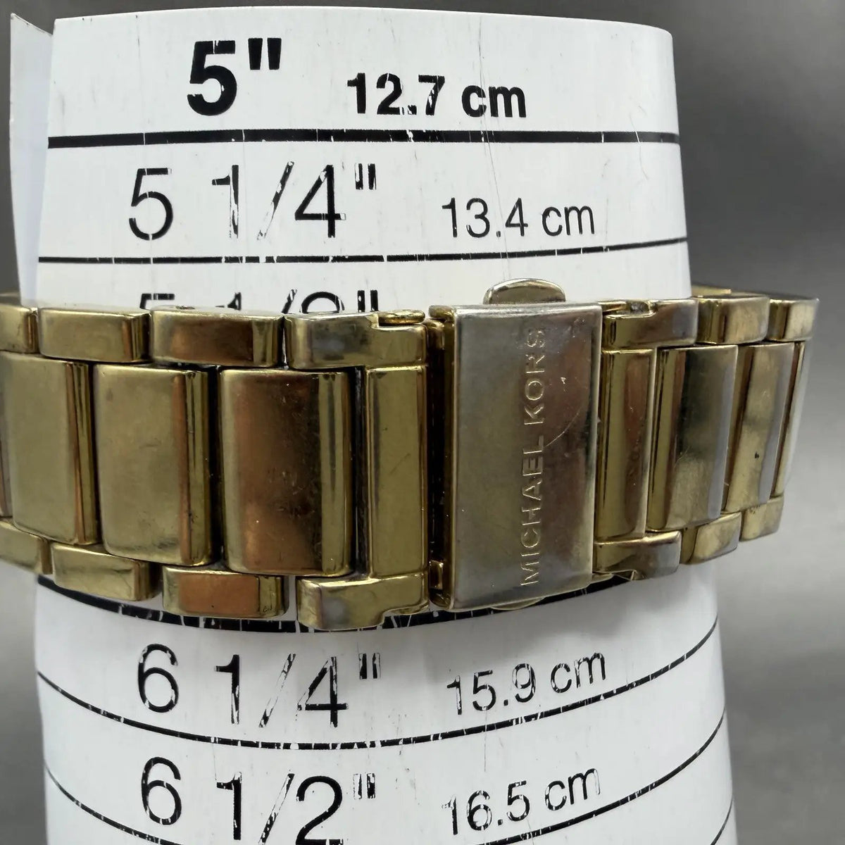 Michael Kors Watch Women 39mm MOP Dial Gold Tone Date Round MK-5071 New Batt10