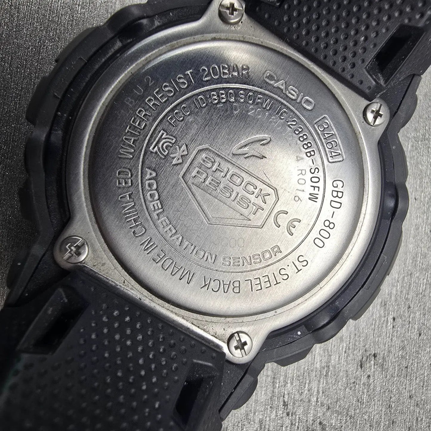 Casio G-Shock GBD-800 Watch Men 49mm Black Chronograph Alarm Timer New Battery10