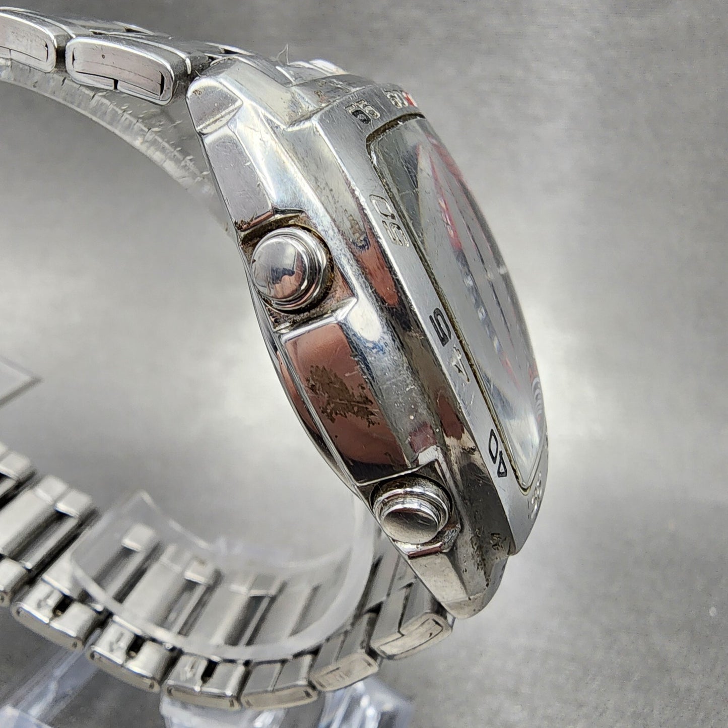 Casio Edifice EFA-122 Watch Men 41mm Analog Digital Steel Rectangle New Battery