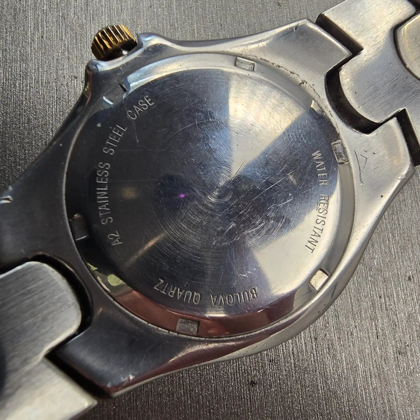 Bulova Marine Star Watch Men 37mm Black Dial Two Tone Date Round New Battery10
