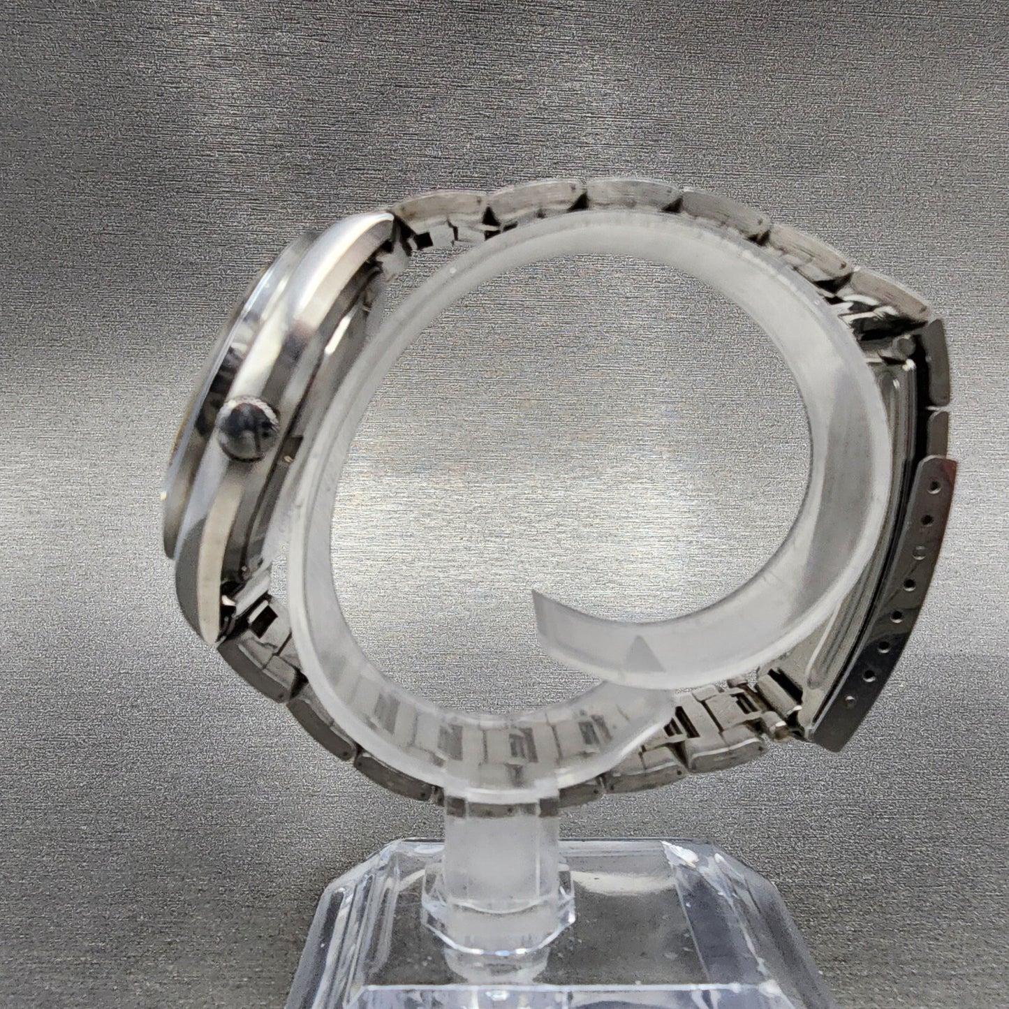 Seiko Lord Matic Special Watch Men 37mm Silver Dial Steel Daydate 5206-6061 Runs