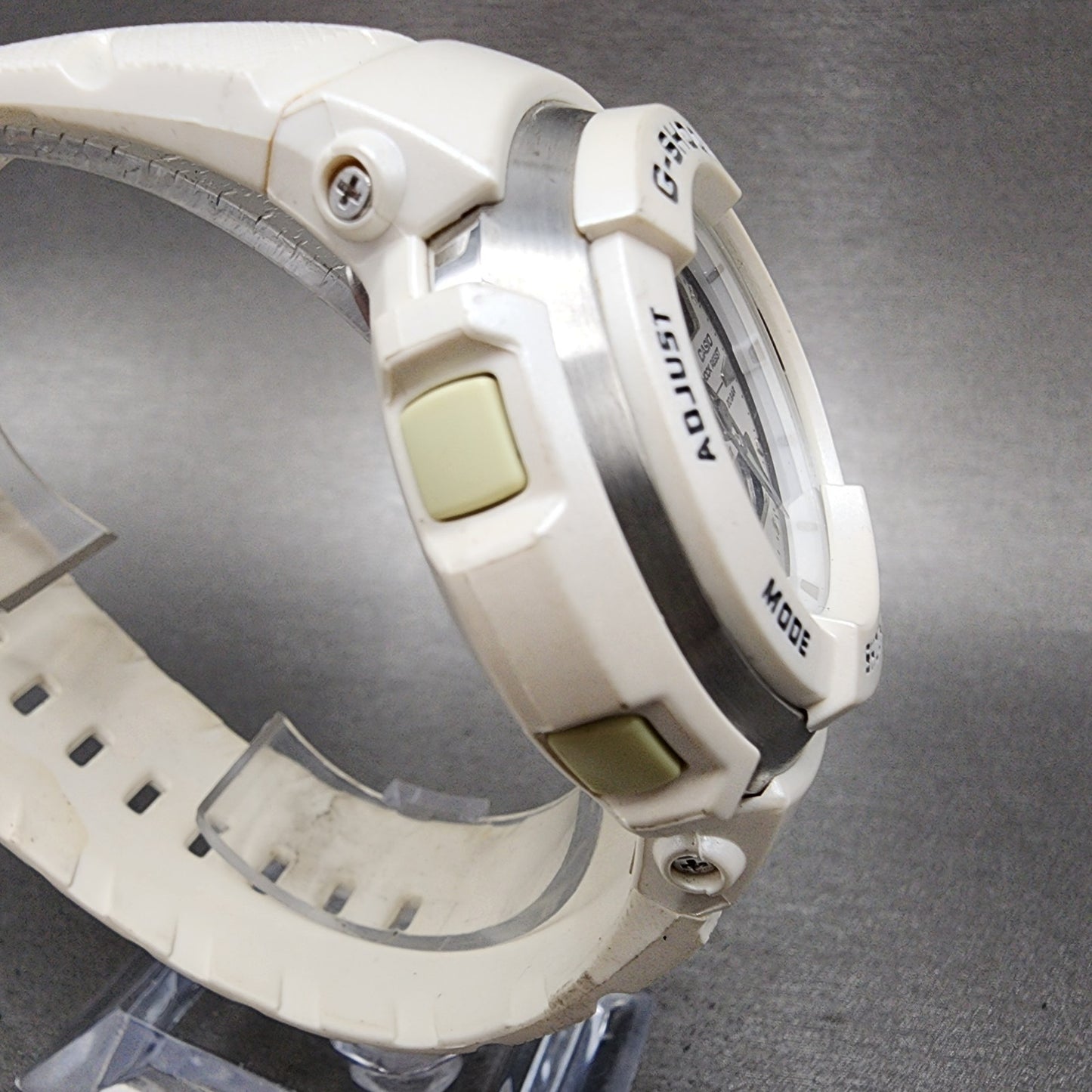 Casio G-Shock G-300LV Watch Men 46mm Analog Digital White Tone Round PARTS
