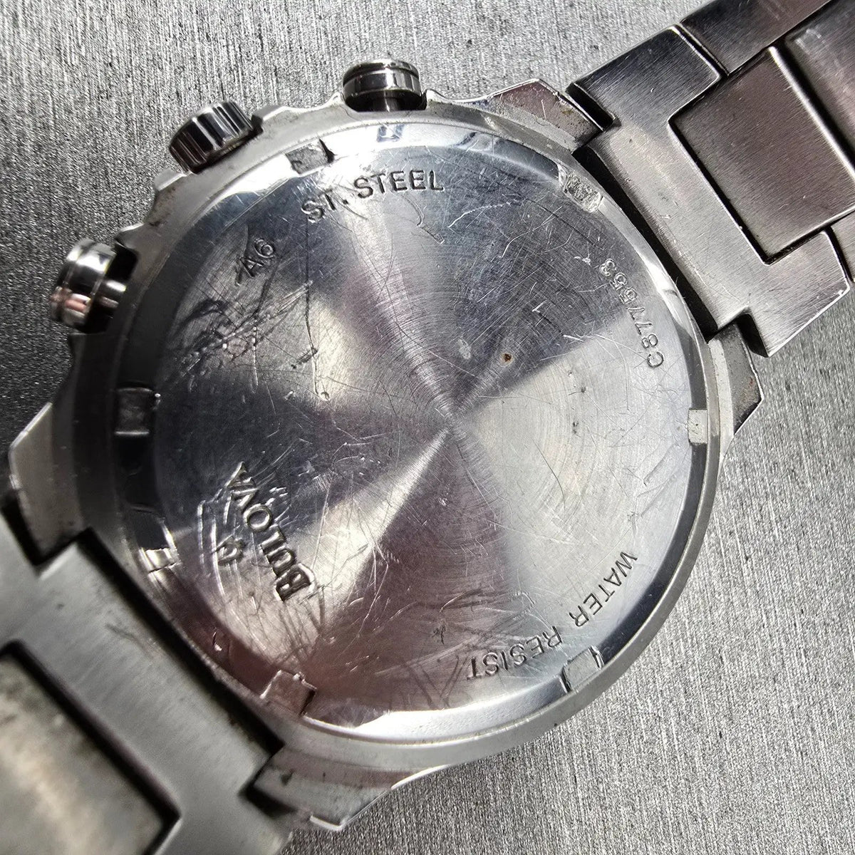 Bulova Marine Star Chronograph Watch Men 41mm Black Dial Silver 96G56 New Batt10