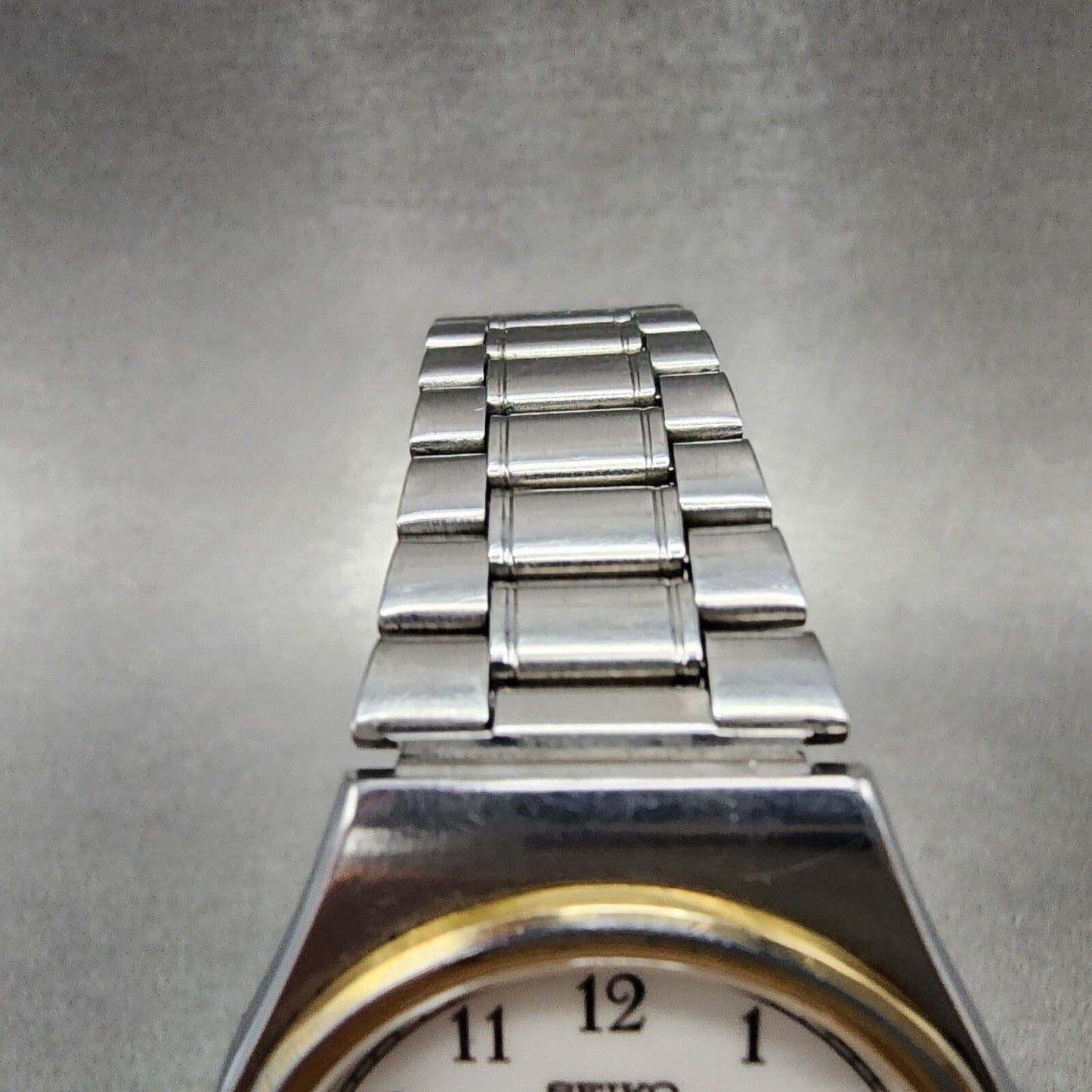 Seiko Spirit Watch Men 34mm White Dial Silver Tone Date 5p32-6b30 New Battery