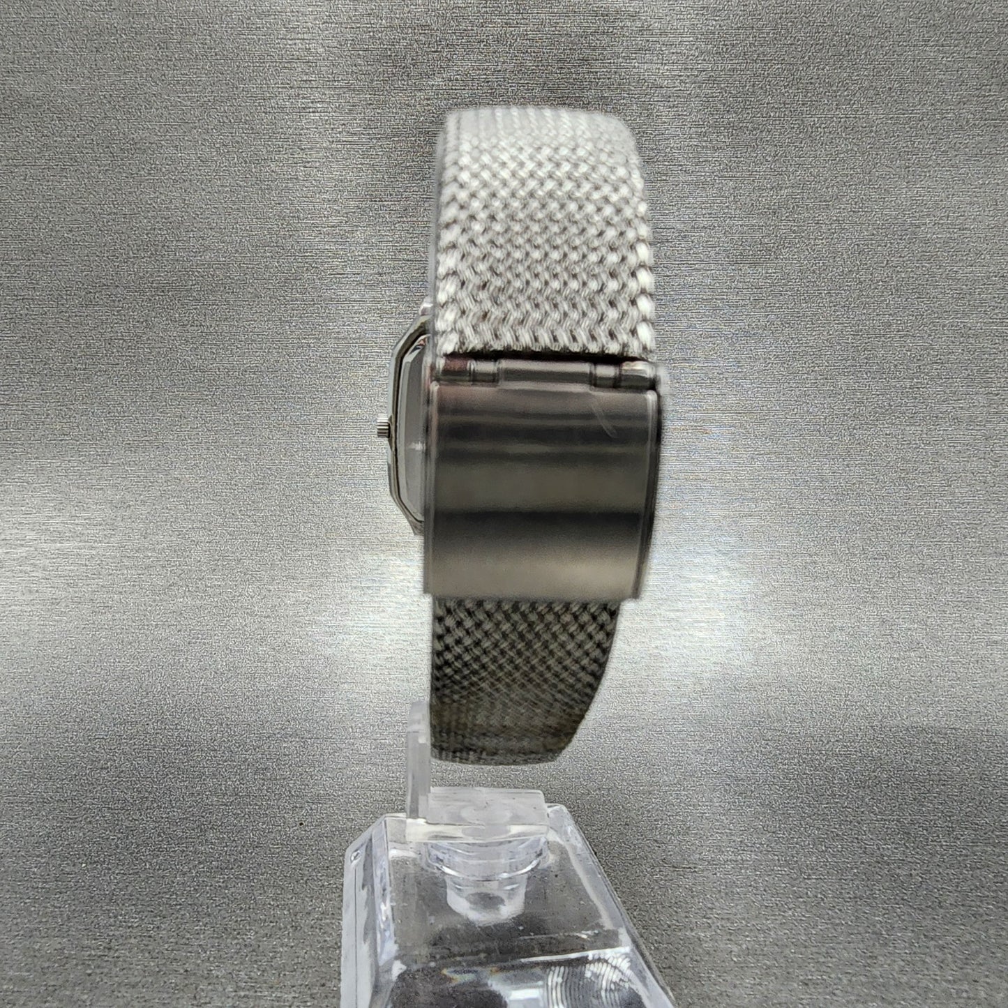 Seiko Tank Watch Men 31mm Analog Digital Silver Dial Steel H449-5000 New Battery