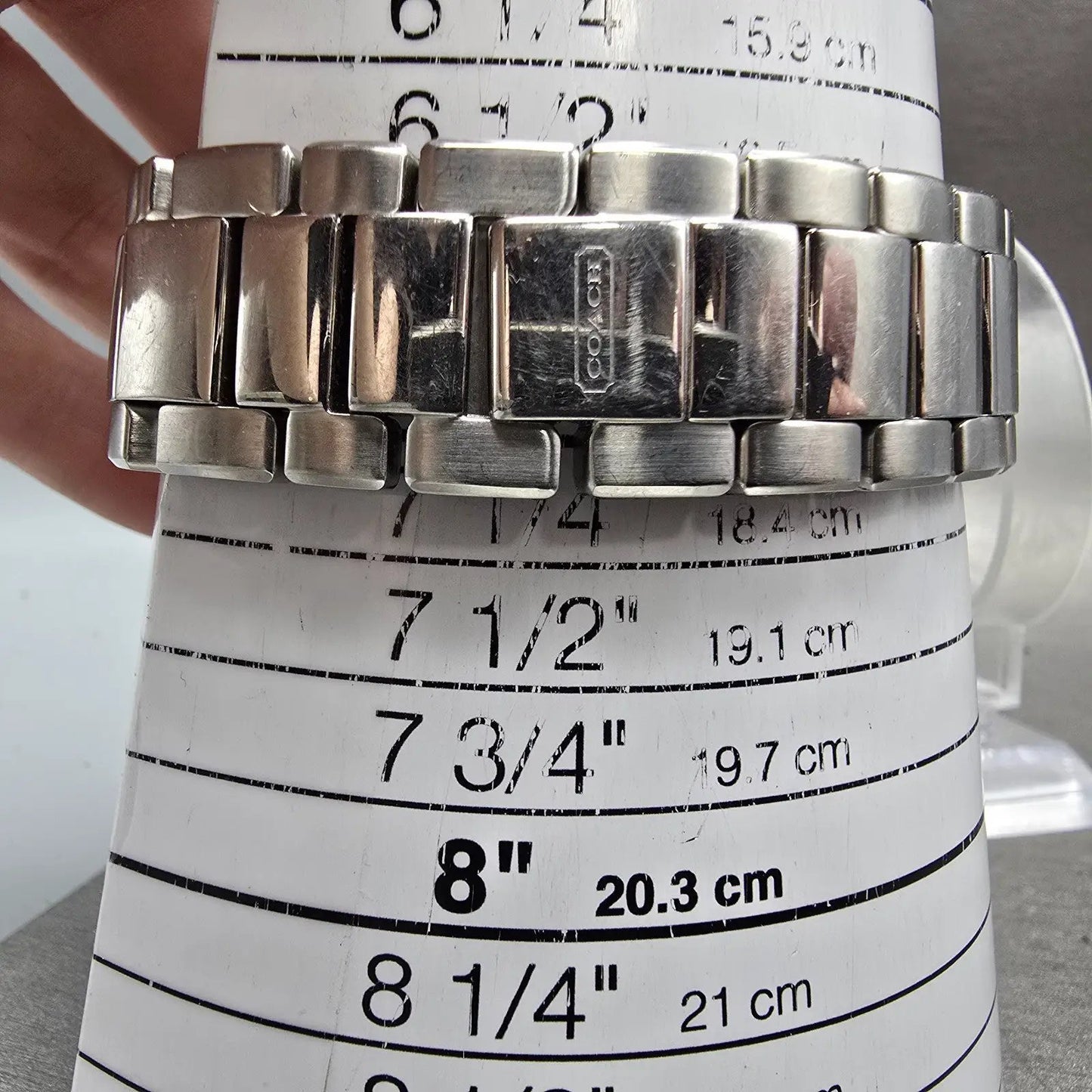 Coach Watch Men 42mm Black Dial Stainless Steel Small Seconds New Battery10