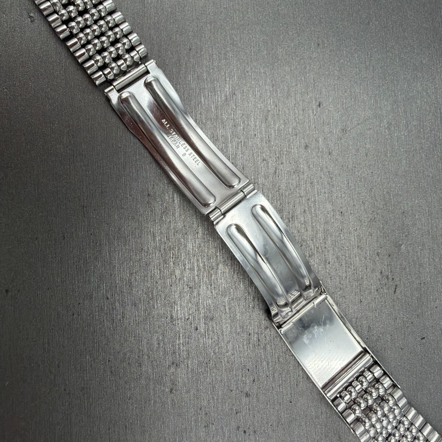 Seiko Beads Of Rice Bracelet 18mm Stainless Steel Japan Vintage NO ENDLINKS15